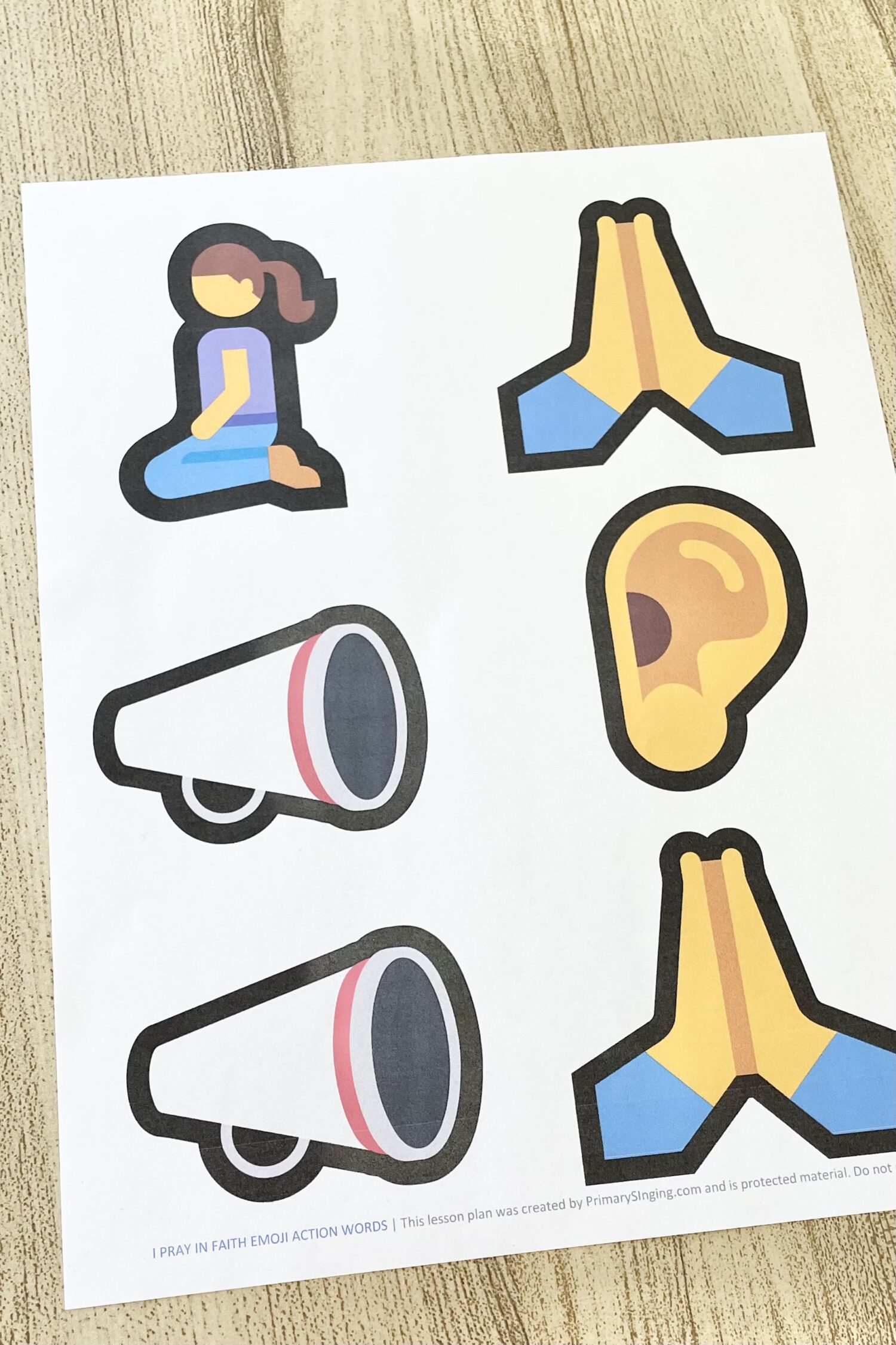 I Pray in Faith Emoji Action Words 4 I Pray in Faith Emoji Action Words - Use simple hand actions for key words as you teach this primary song. Includes printable song helps for LDS Primary Music Leaders teaching this Come Follow Me Old Testament song.