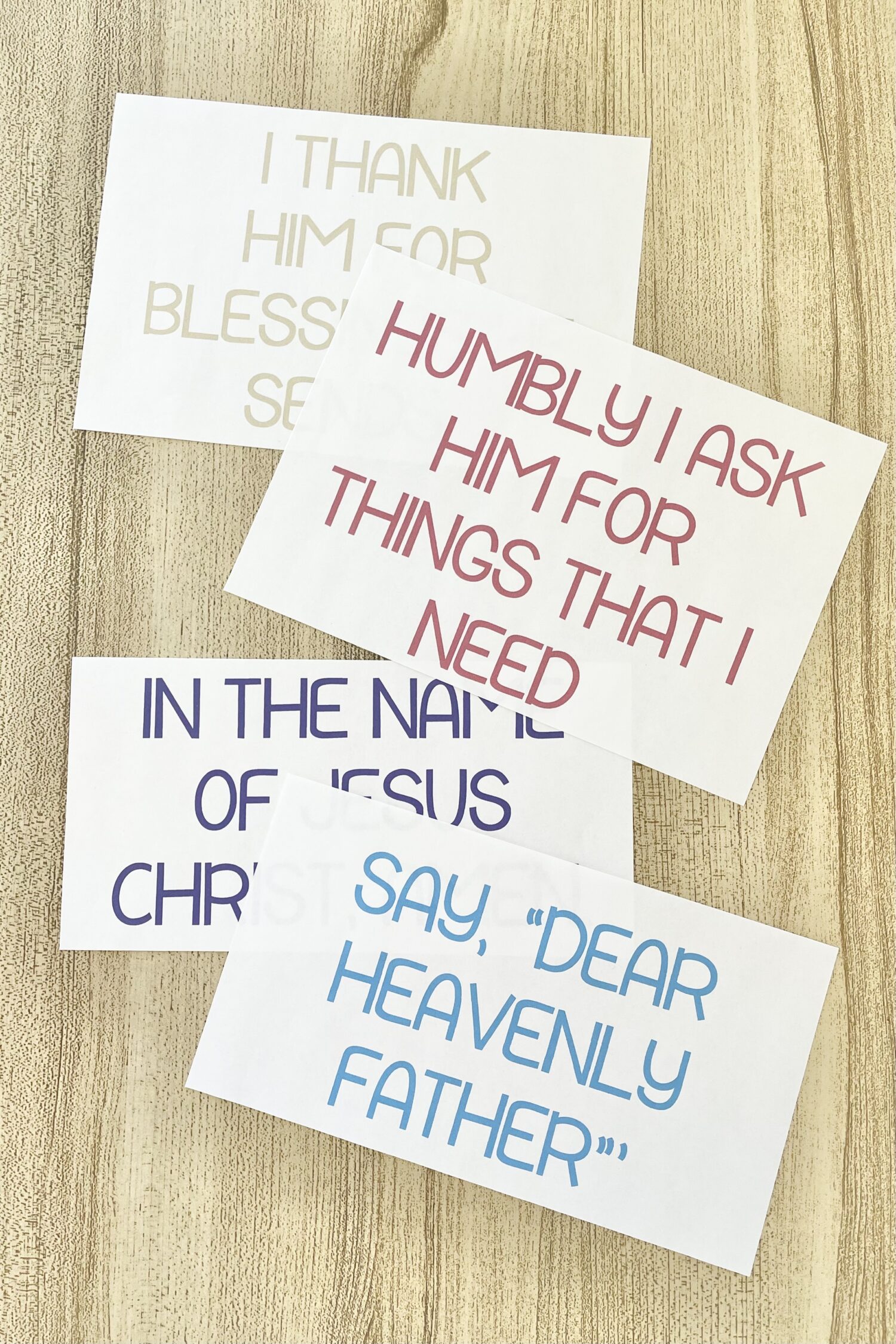I Pray in Faith What Comes Next - Arrange the scrambled prayer steps in the correct order for a fun way to review this primary song with printable song helps for LDS Primary Music Leaders.