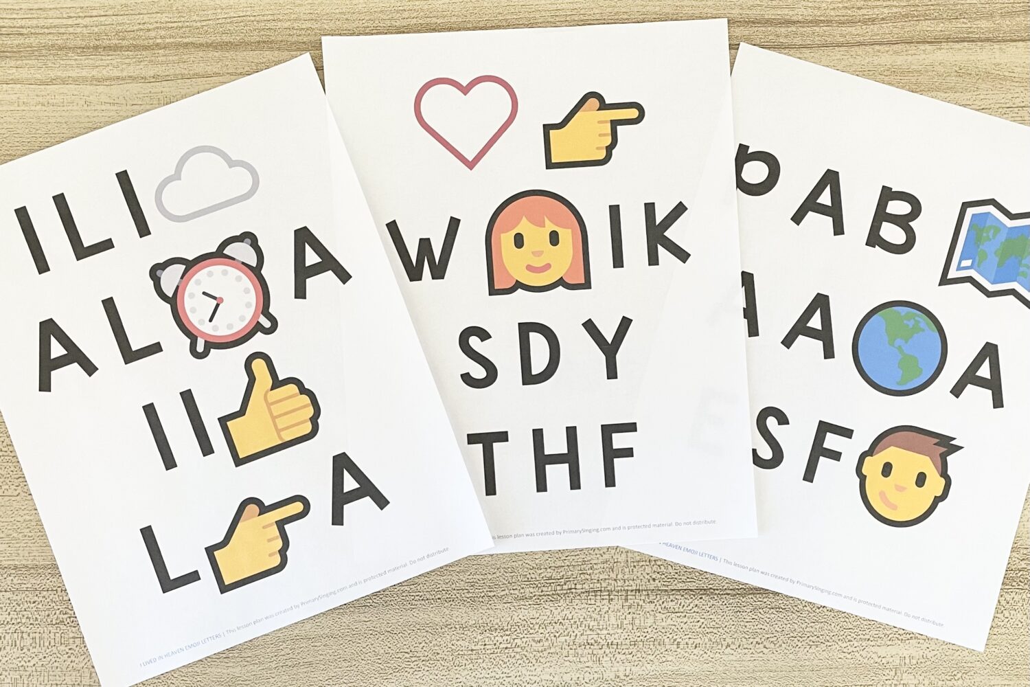 I Lived in Heaven Emoji Letters 7 I Lived in Heaven Emoji Letters - Solve this code using emojis and first letters for a fun way to challenge your primary children while teaching this Come Follow Me Old Testament song for LDS Primary Music Leaders and families.