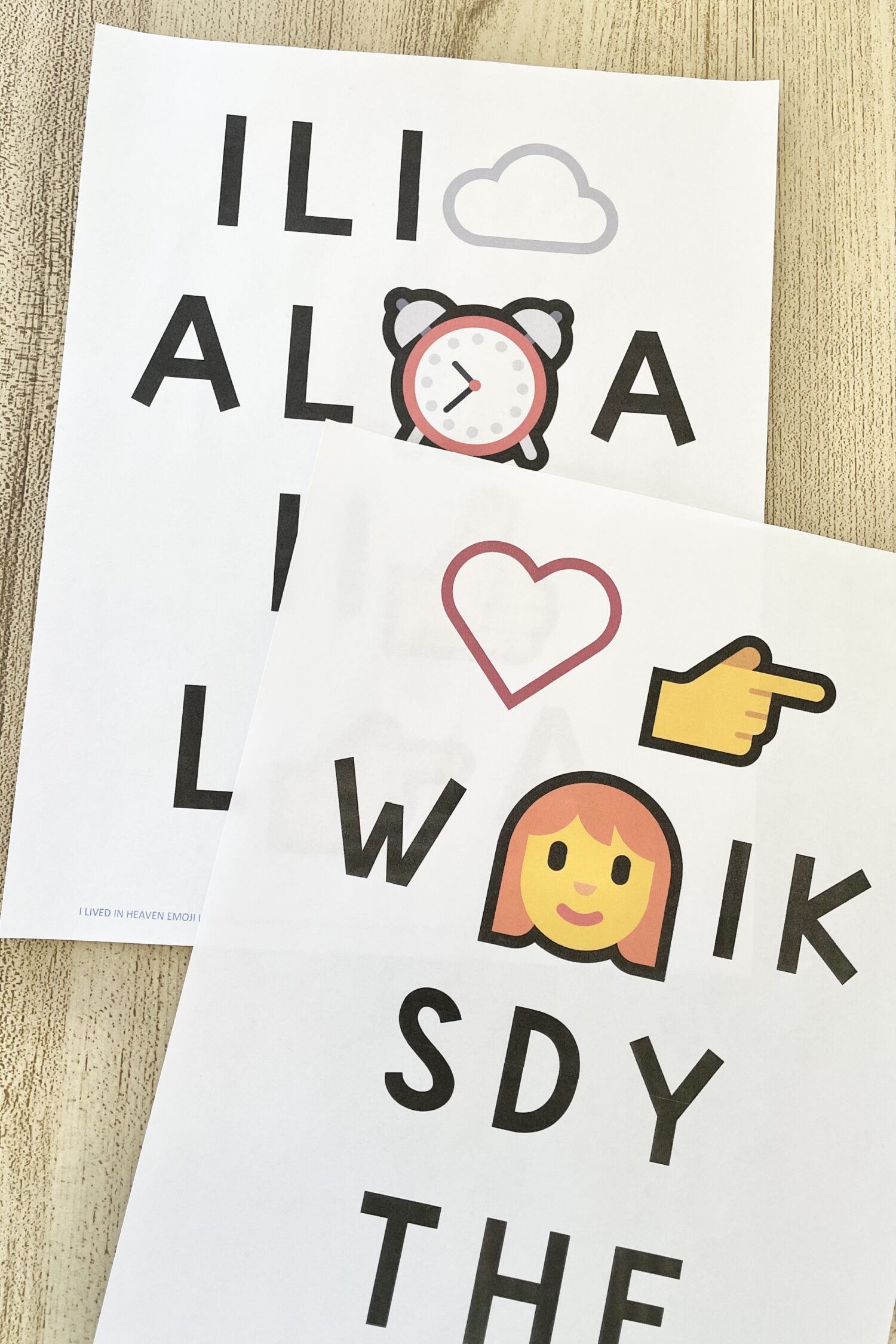 I Lived in Heaven Emoji Letters 3 I Lived in Heaven Emoji Letters - Solve this code using emojis and first letters for a fun way to challenge your primary children while teaching this Come Follow Me Old Testament song for LDS Primary Music Leaders and families.