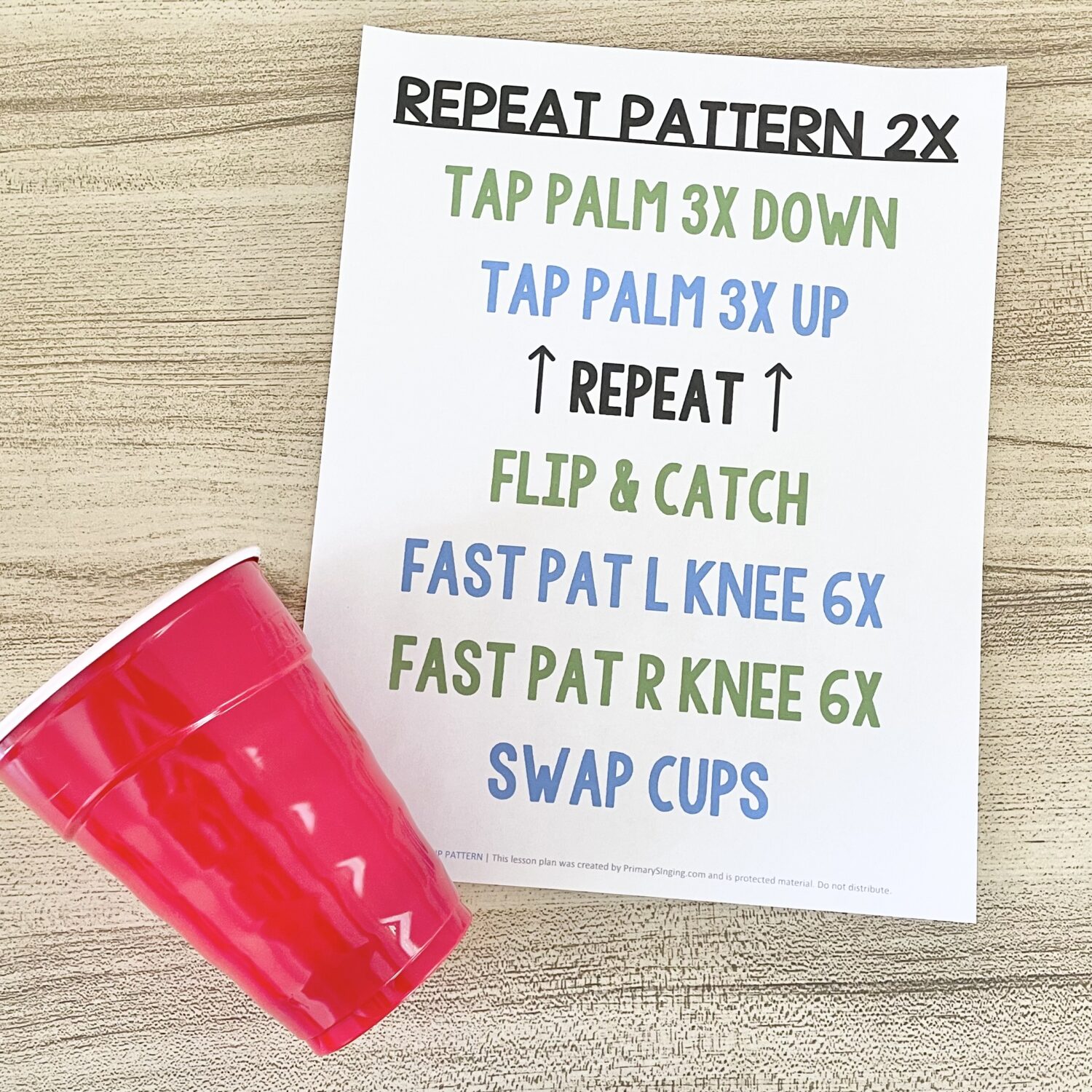 I Lived in Heaven Cup Pattern 3 I Lived in Heaven Cup Pattern - Use this fun living music singing time idea and tap along with this rhythmic cup pattern as you teach this song in primary. Includes printable cup pattern for LDS Primary Music Leaders and families.