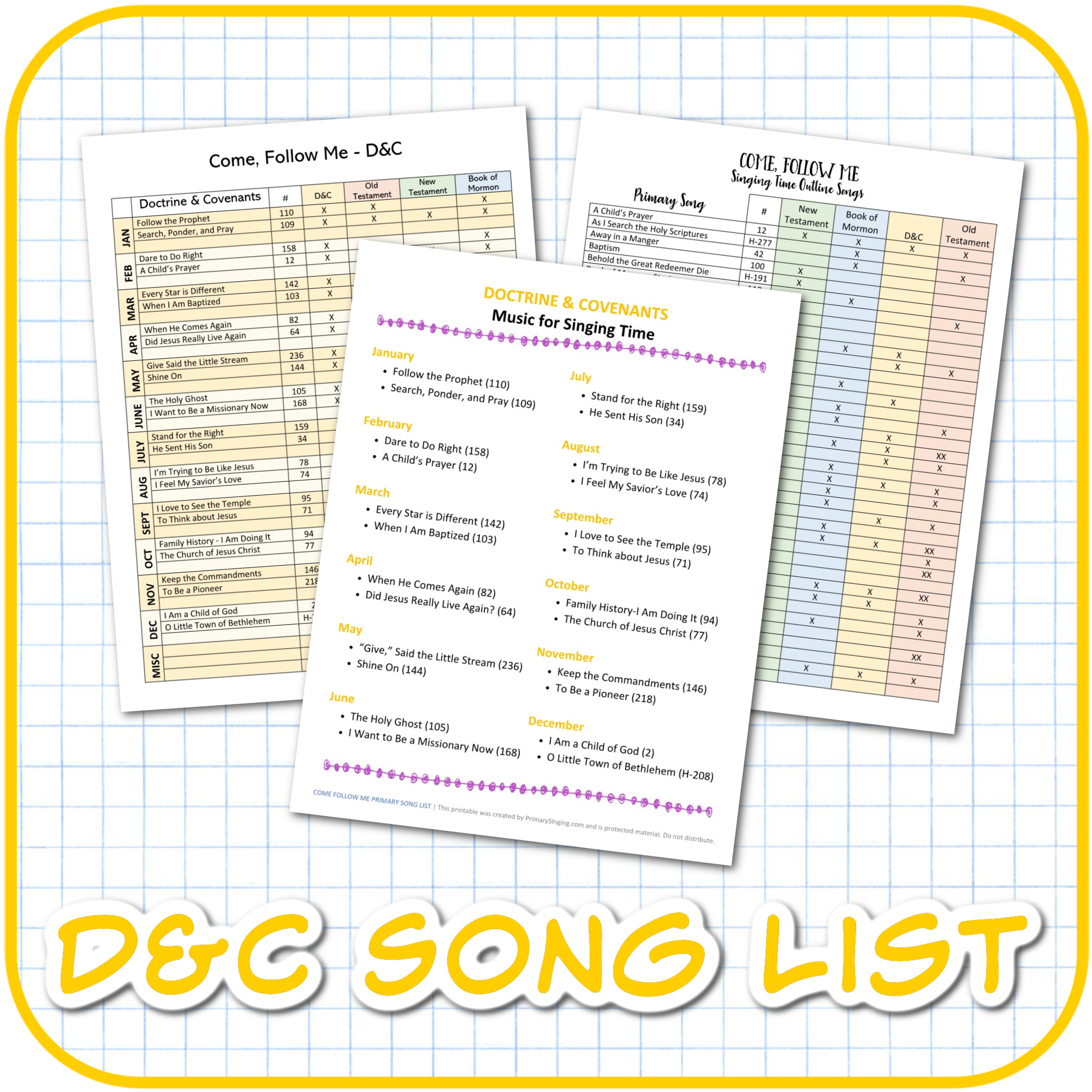 2025 Come, Follow Me Doctrine and Covenants LDS Primary Songs 4 2025 Come, Follow Me Doctrine and Covenants LDS Primary Songs Singing time ideas for Primary Music Leaders DC Come Follow Me Song List
