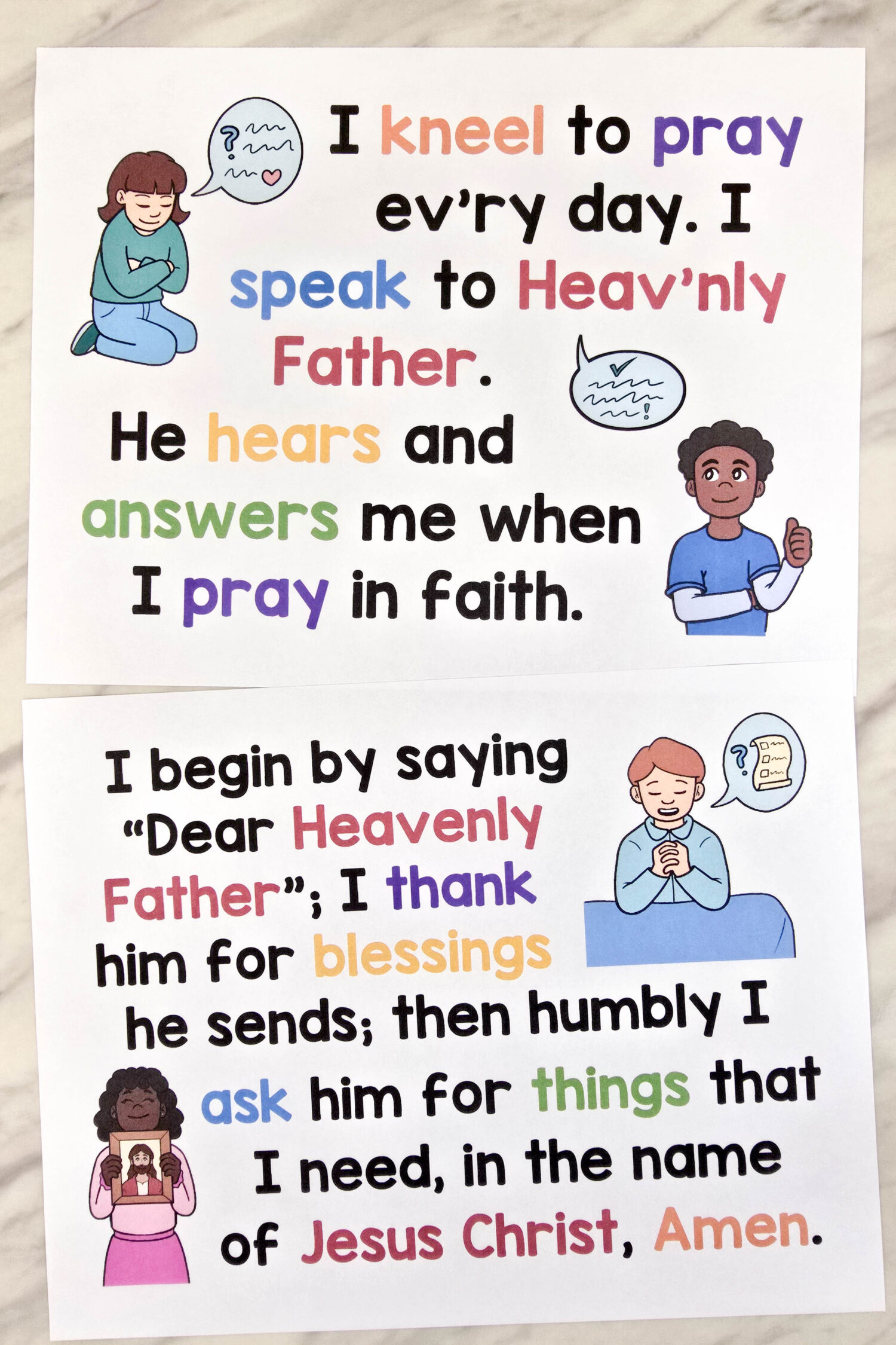 I Pray in Faith Flip Chart & Lyrics 3 I Pray in Faith Flip Chart printable song visuals aids and helps for LDS Primary music leaders teaching this Primary Song. Includes printable illustrations song chart with lyrics to easily teach this song!