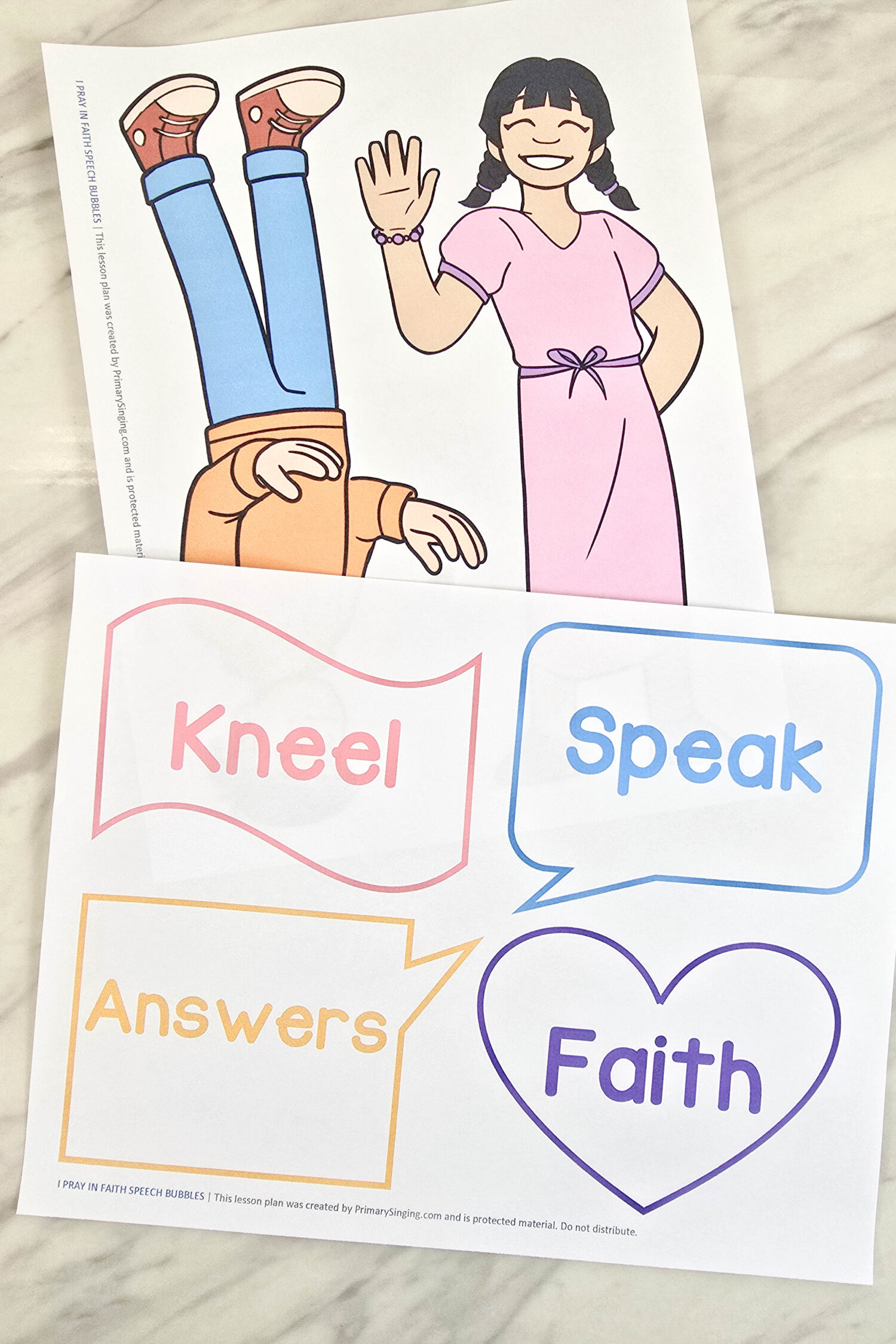 I Pray in Faith Speech Bubbles 3 I Pray in Faith Speech Bubbles - Use this fun interactive singing time lesson plan as you bring the song lyrics to life visually! Printable song helps and lesson plan for LDS Primary Music Leaders.