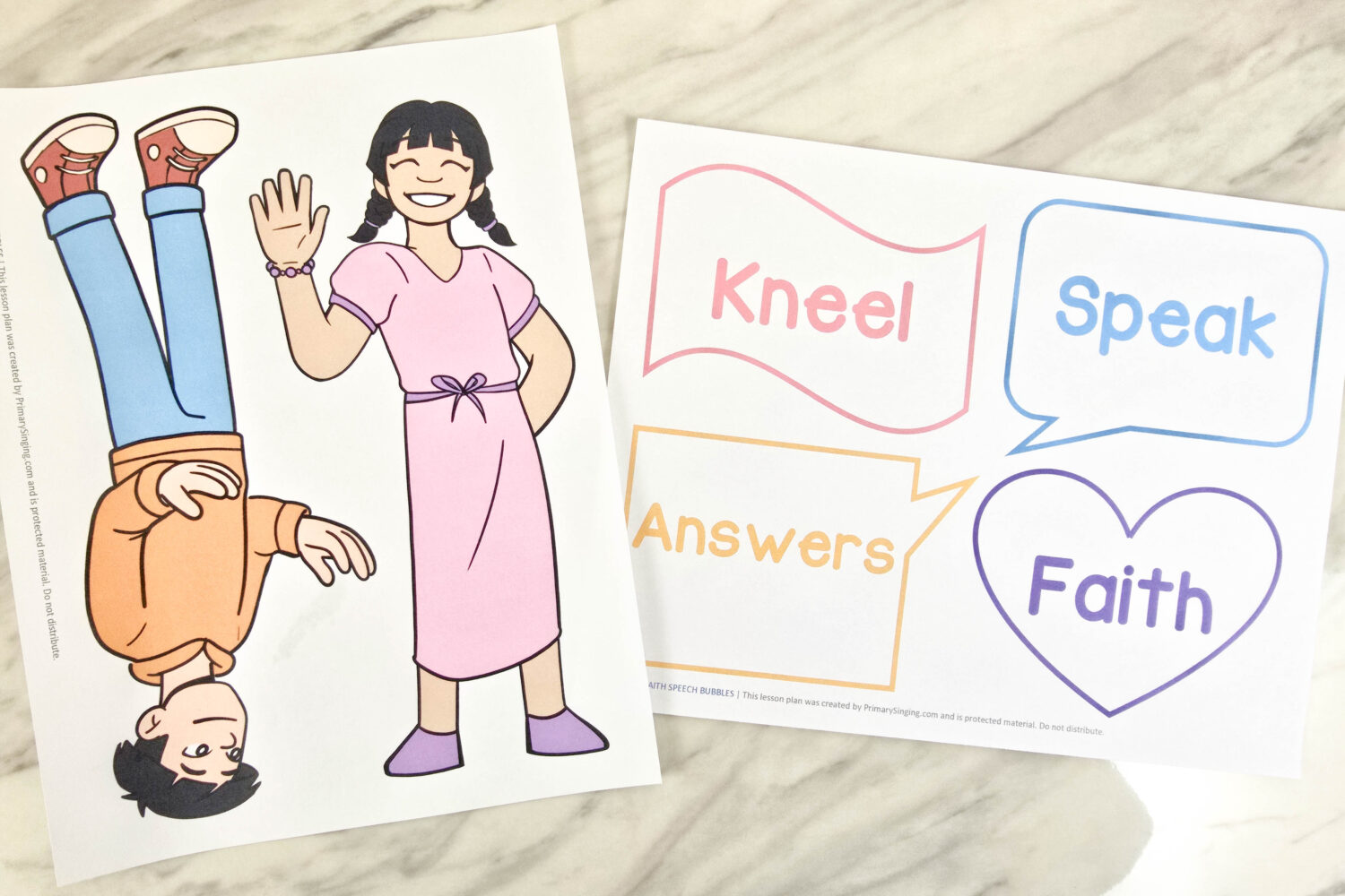 I Pray in Faith Speech Bubbles 6 I Pray in Faith Speech Bubbles - Use this fun interactive singing time lesson plan as you bring the song lyrics to life visually! Printable song helps and lesson plan for LDS Primary Music Leaders.