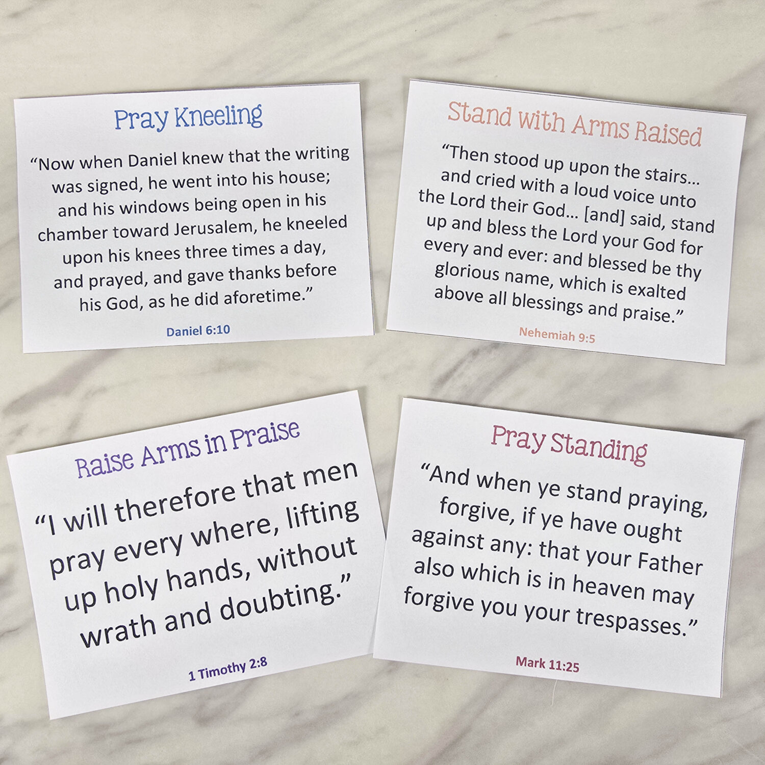 I Pray in Faith Ways to Pray Scriptures - Deepen the Primary children's connection to prayer with these scriptures that share various ways to pray and conditions for prayer! This activity for Singing Time can also be paired with our Yoga lesson plan to add movement! Fun and easy activity with a free printable and a lesson plan in the blog post. LDS Primary Music Leaders and families.