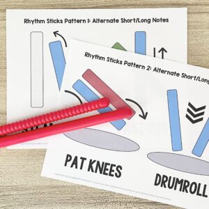 The Hearts of the Children Rhythm Sticks - Try this fun rhythm sticks activity with two patterns to choose from as you teach this Come Follow Me Old Testament song in primary! Includes printable song helps for LDS Primary Music Leaders.