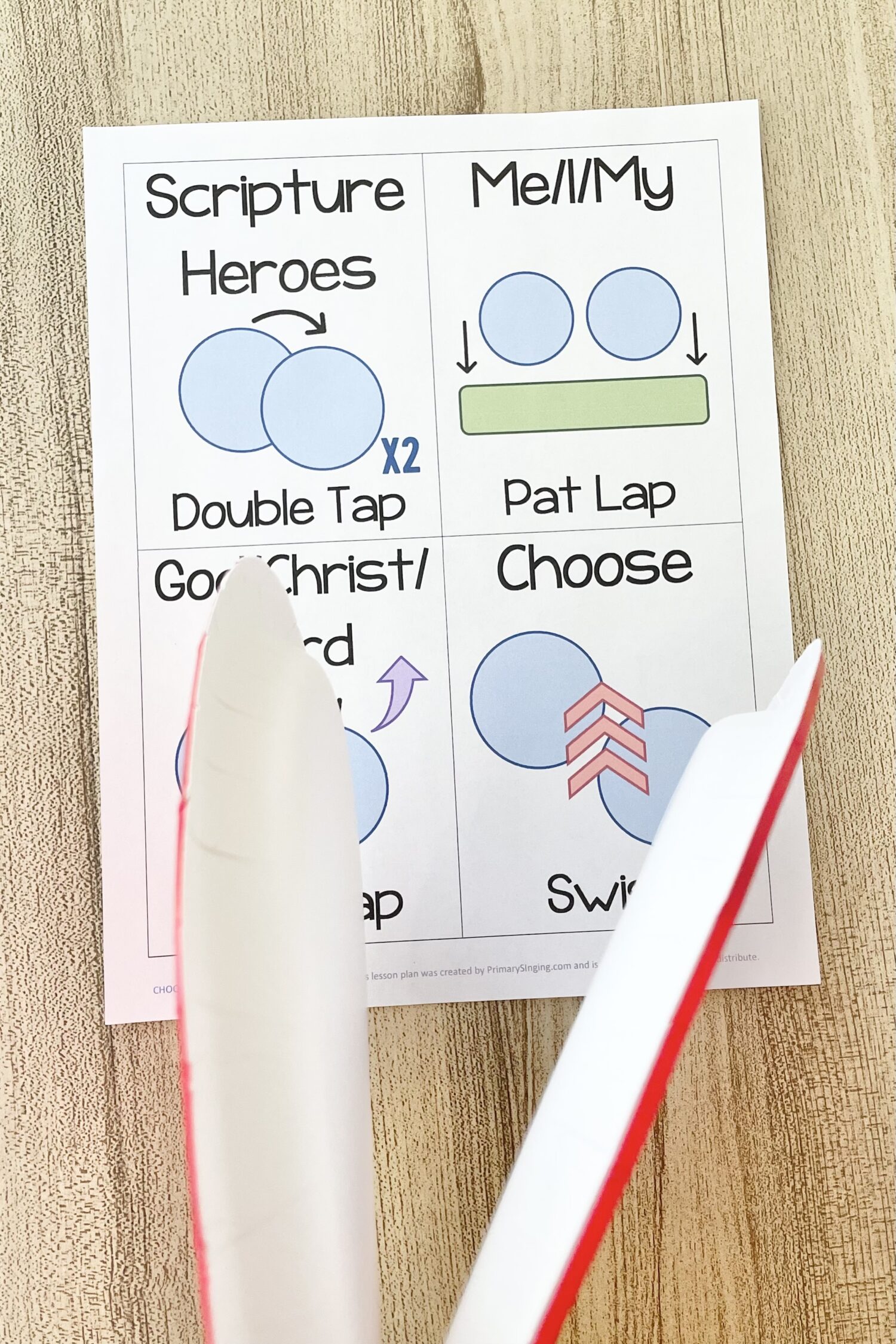Try this fun Choose to Serve the Lord Paper Plates activity with simple rhythms for key words in this song with printable song helps for LDS Primary Music Leaders.