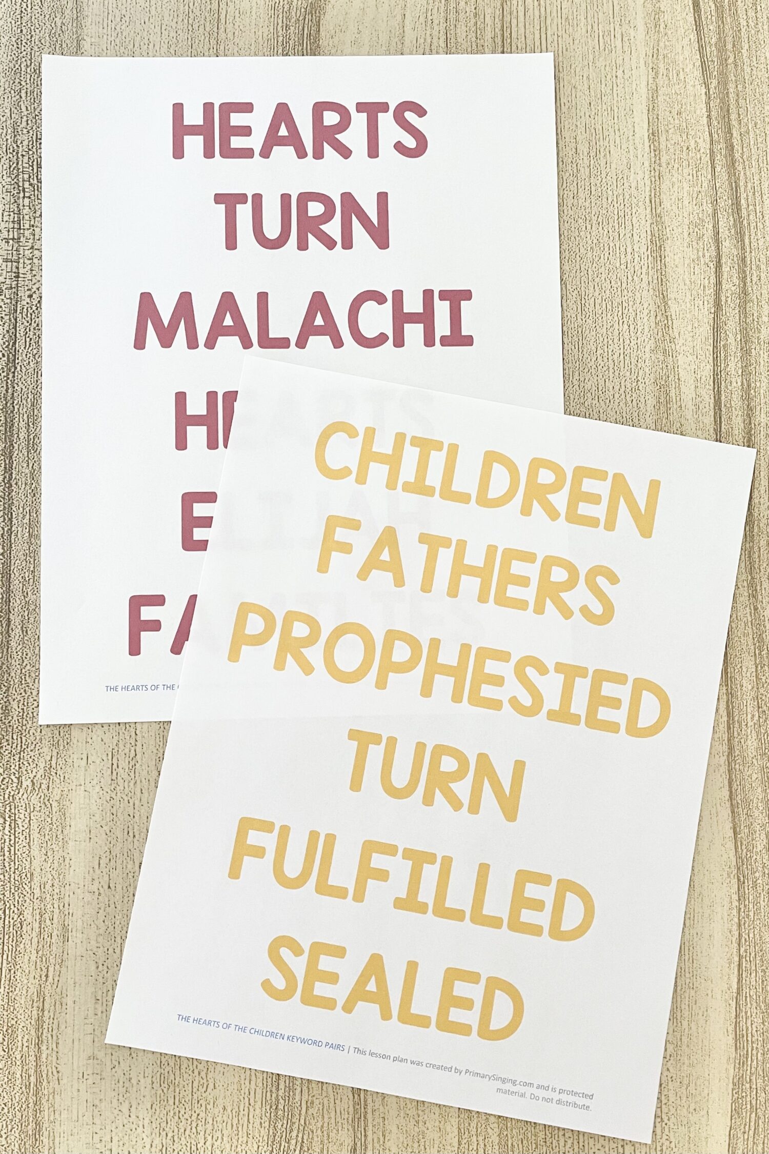 The Hearts of the Children Keyword Pairs - Rearrange keyword from this song in the correct order for a fun way to review this Come Follow Me Old Testament song for LDS Primary Music Leaders.