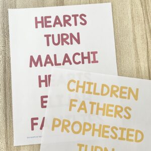 The Hearts of the Children Keyword Pairs - Rearrange keyword from this song in the correct order for a fun way to review this Come Follow Me Old Testament song for LDS Primary Music Leaders.
