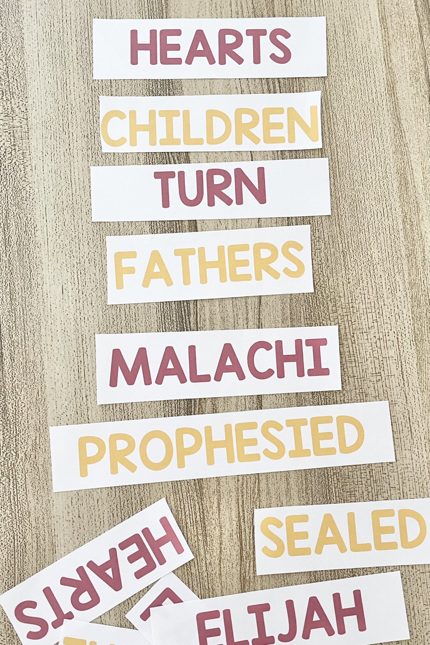 The Hearts of the Children Keyword Pairs - Rearrange keyword from this song in the correct order for a fun way to review this Come Follow Me Old Testament song for LDS Primary Music Leaders.