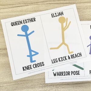 Choose to Serve the Lord Code Yoga Poses - Incorporate movement into your singing time plans with these yoga poses for each scripture character in this Old Testament song for LDS Primary Music Leaders.