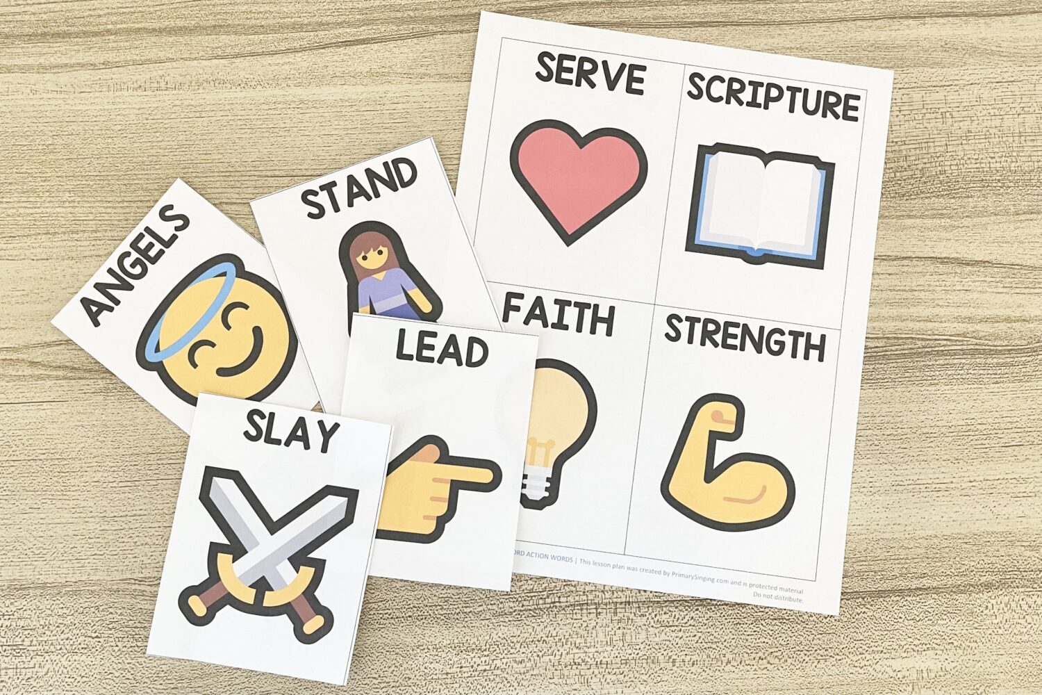 Choose to Serve the Lord Action Words - Teach these simple actions for keywords throughout the song for a fun way to review this Come Follow Me Old Testament song for LDS Primary Music Leaders and families.