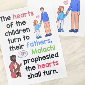 The Hearts of the Children Flip Chart printable song visuals aids and helps for LDS Primary music leaders teaching this Primary Song. Includes printable illustrations song chart with lyrics to easily teach this song!