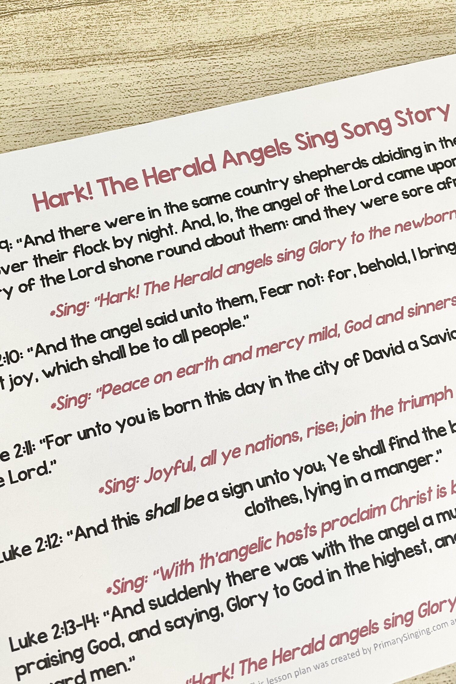 Hark! The Herald Angels Sing Song Story 2 Hark the Herald Angels Sing Song Story - Follow along with the New Testament Christmas story while weaving in this song line by line. Includes printable outline for LDS Primary Music Leaders.