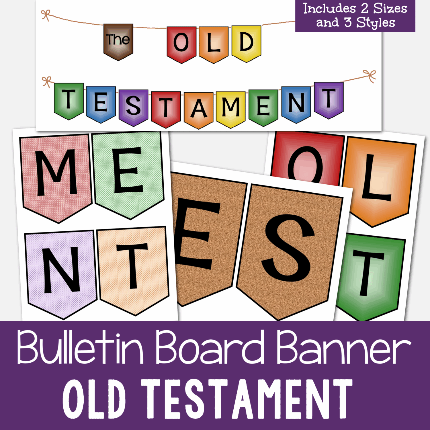 Old Testament Bulletin Board Ideas 3 Old Testament Bulletin Board Banner - A colorful pennant banner for your bulletin board with the phrase "The Old Testament" in 3 different styles plus a black and white option to print on colored or patterned paper of your choice. Perfect for the 2026 Old Testament Come Follow Me Primary year of teaching in Singing Time.