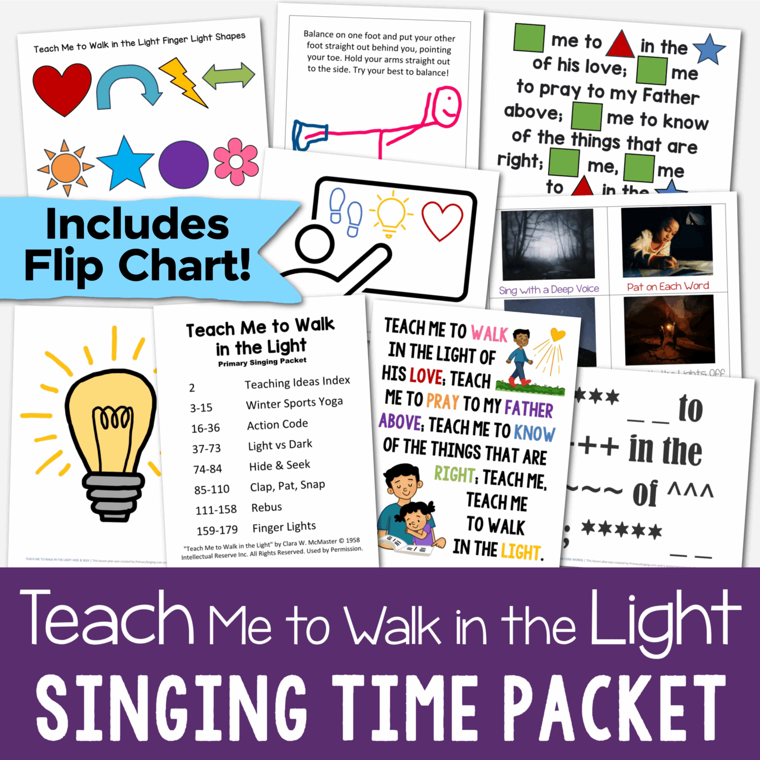 20 Teach Me to Walk in the Light Singing Time Ideas 2 Teach Me to Walk in the Light Singing Time Ideas - tons of fun and unique ways to help you teach this song in Primary including winter olympics yoga, action code word, finger lights, hide & seek, rebus, and more! Plus printable flip charts and a sing-along video. A go-to resource for LDS Primary music leaders for teaching.