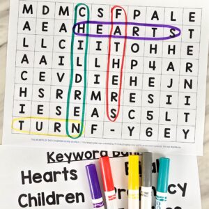 The Hearts of the Children Word Search singing time activity - use this fun lesson plan to help you teach the song lyrics with lots of fun variations to try! Circle the keywords and then reveal a hidden passage with the remaining keywords! Printable song helps for the Old Testament year for LDS Primary Music Leaders, teachers, and families!