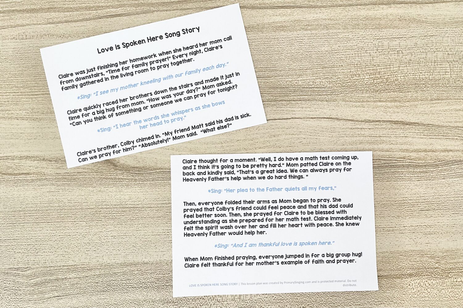 Love is Spoken Here Act it Out 9 Love is Spoken Here Song Story - Share a sweet story and weave each line of the song within the story for a neat introduction activity for LDS Primary Music Leaders teaching this primary song.