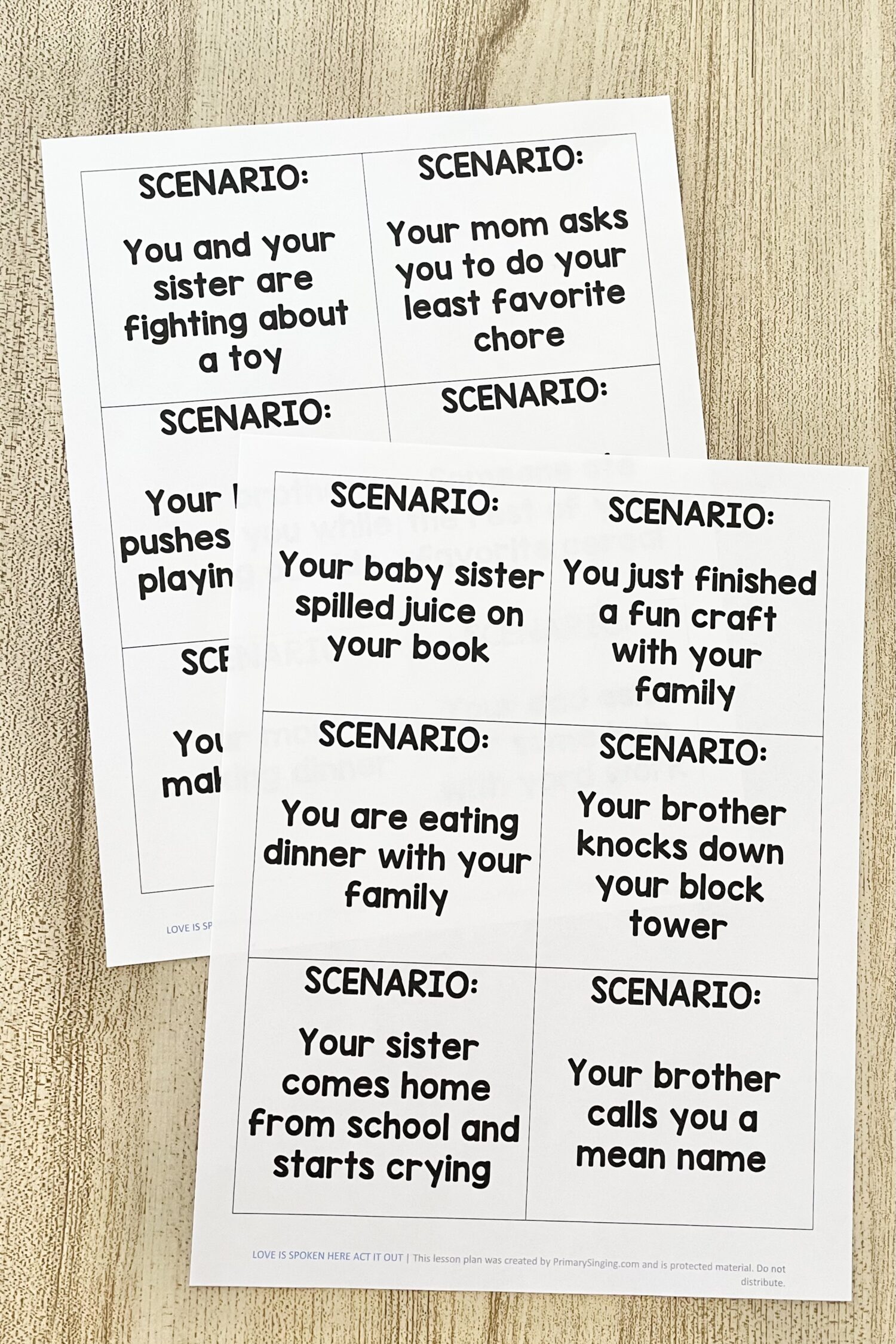 Love is Spoken Here Act it Out 3 Love is Spoken Here Act it Out - Act out different scenarios and discuss loving ways to respond to situations at home as you review this primary song with printable song helps for LDS Primary Music Leaders.