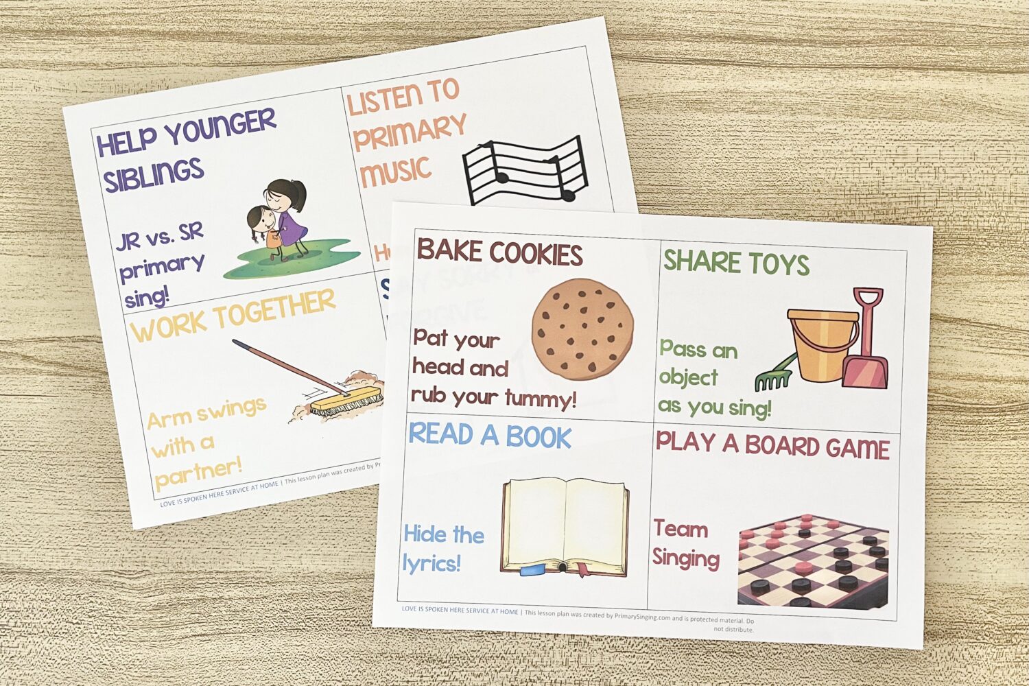 Love is Spoken Here Service at Home 7 Love is Spoken Here Service at Home - Learn different ways to serve at home and try a silly way to sing for a fun way to review this song with printable song helps for LDS Primary Music Leaders and families.