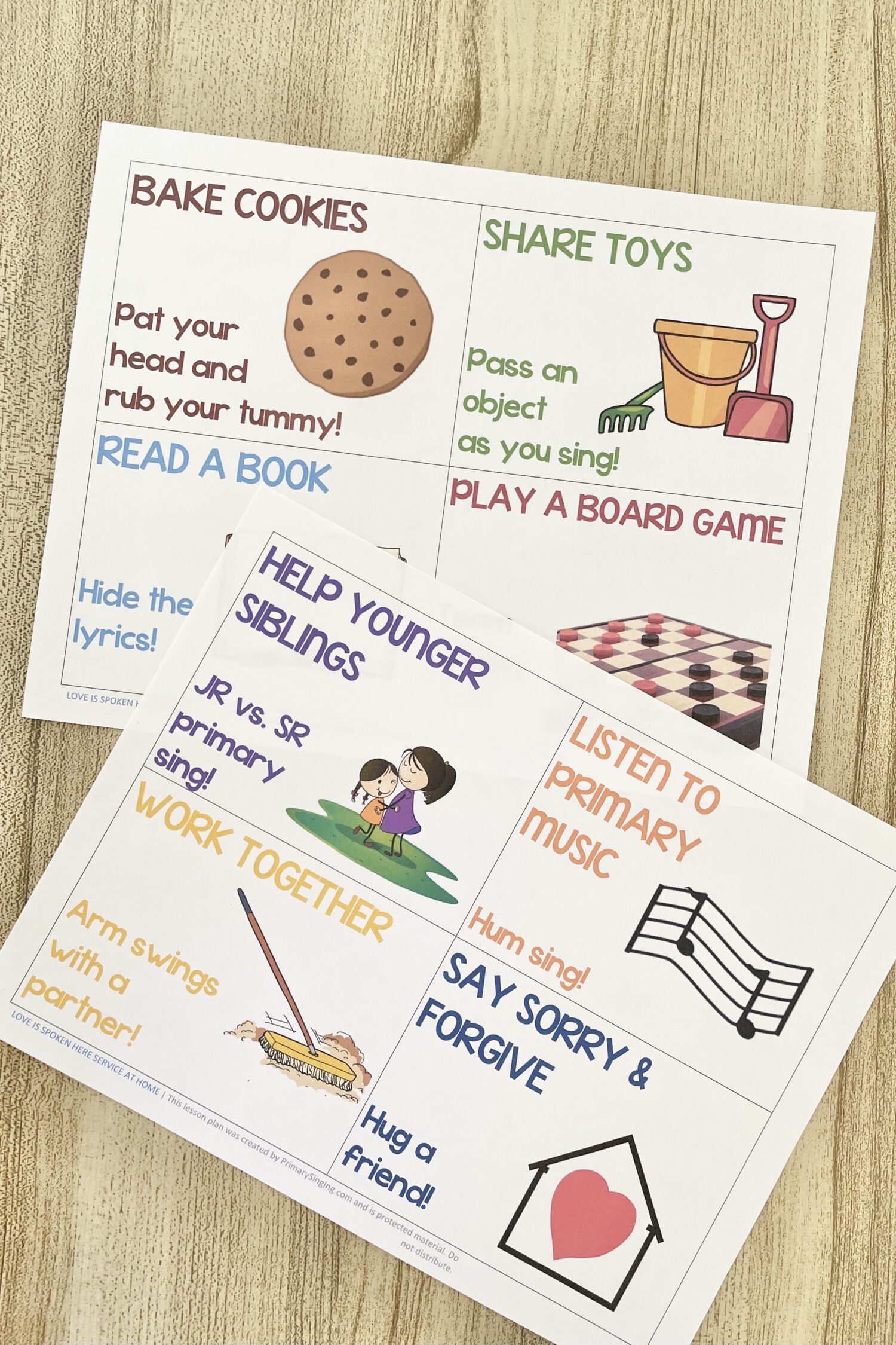 Love is Spoken Here Service at Home 4 Love is Spoken Here Service at Home - Learn different ways to serve at home and try a silly way to sing for a fun way to review this song with printable song helps for LDS Primary Music Leaders and families.
