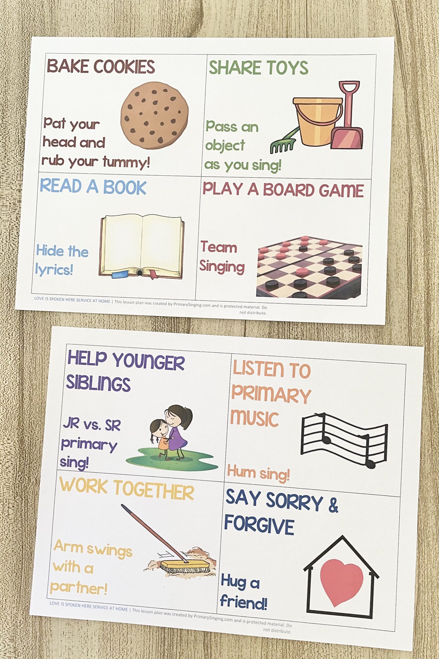 Love is Spoken Here Service at Home 5 Love is Spoken Here Service at Home - Learn different ways to serve at home and try a silly way to sing for a fun way to review this song with printable song helps for LDS Primary Music Leaders and families.
