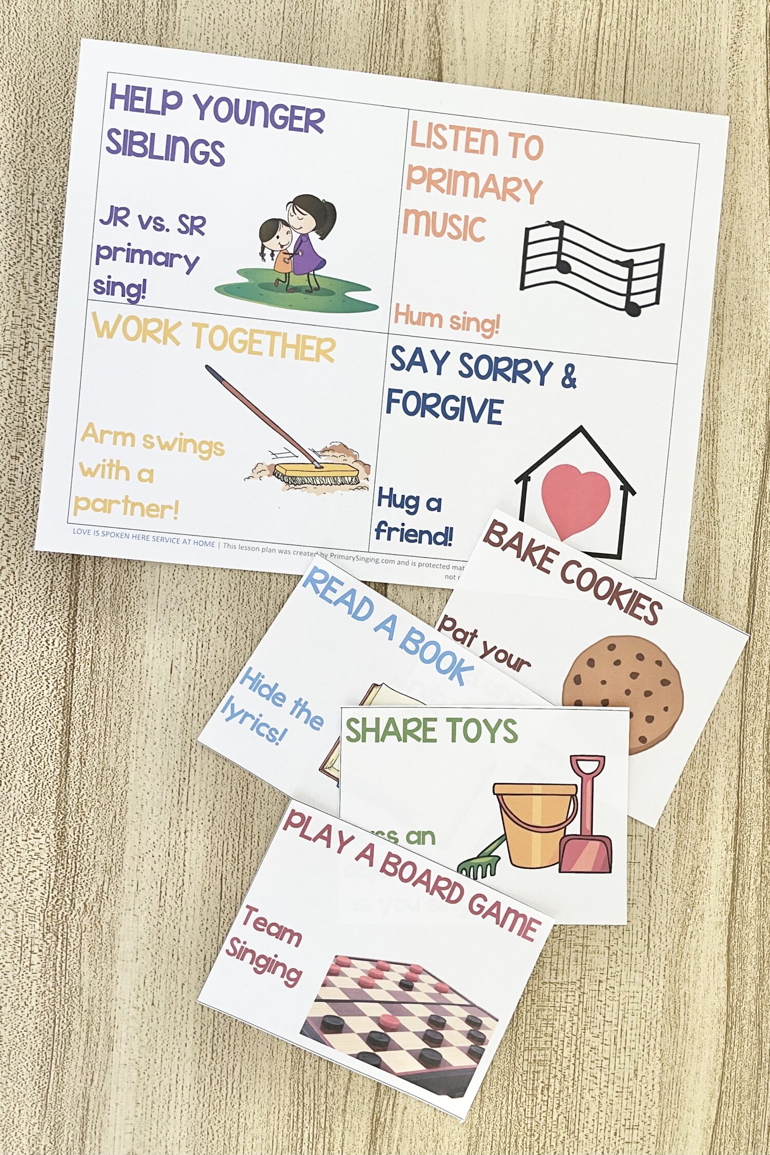 Love is Spoken Here Service at Home 2 Love is Spoken Here Service at Home - Learn different ways to serve at home and try a silly way to sing for a fun way to review this song with printable song helps for LDS Primary Music Leaders and families.