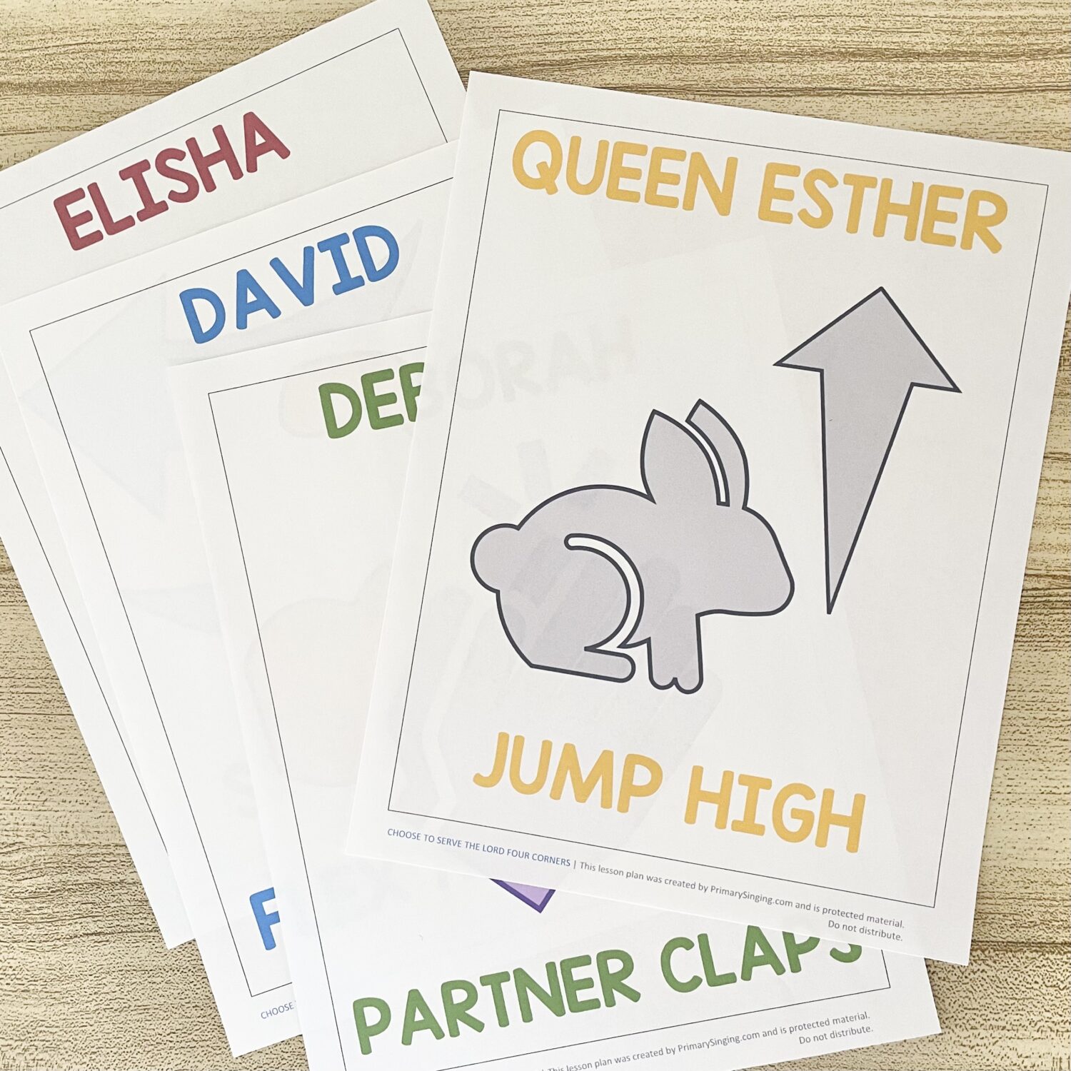 Choose to Serve the Lord Four Corners 5 Choose to Serve the Lord Four Corners - Rotate through each scripture hero and try a fun action for each as you review this Old Testament primary song! Includes printable song helps for LDS Primary Music Leaders.