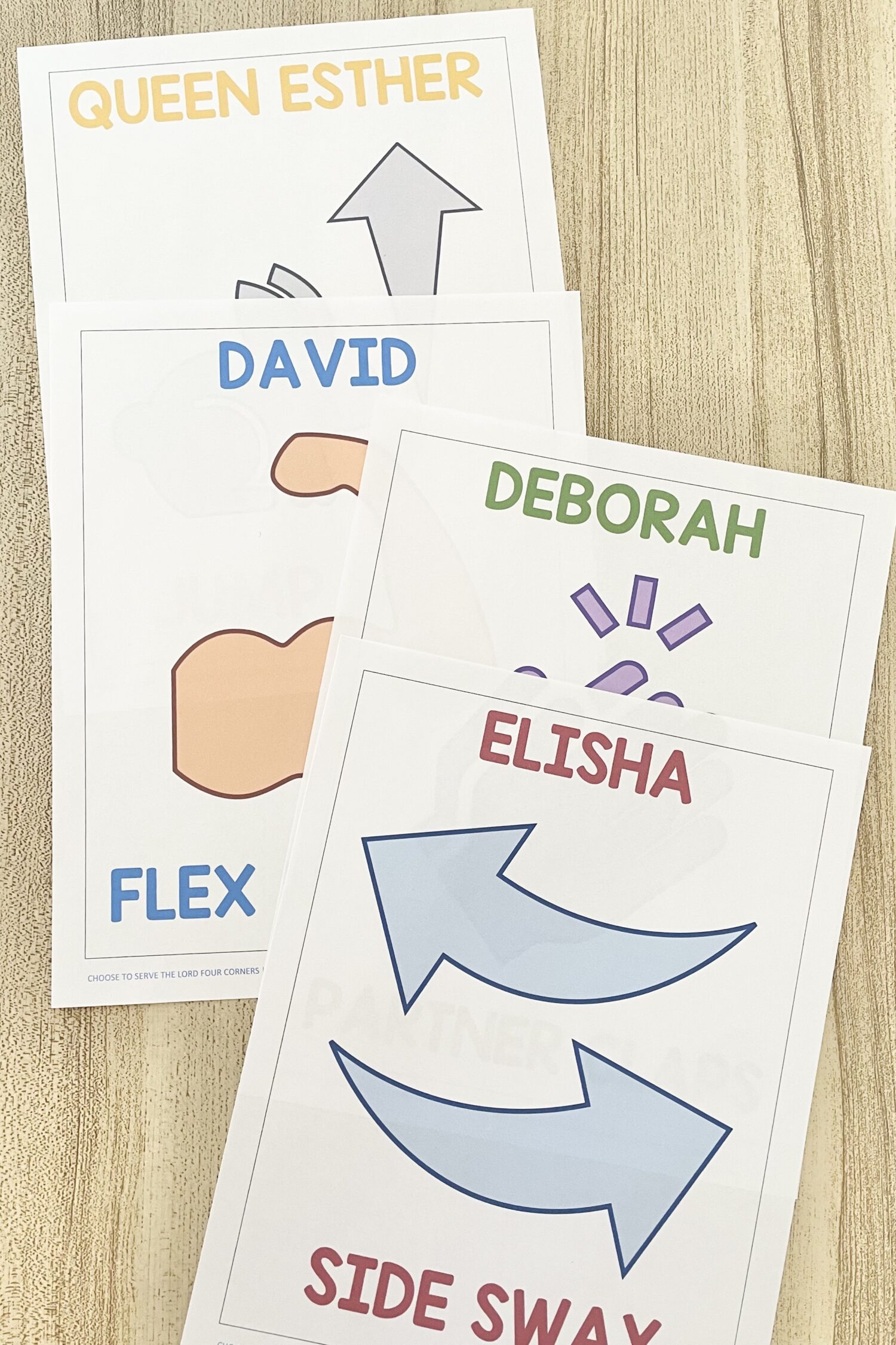 Choose to Serve the Lord Four Corners 4 Choose to Serve the Lord Four Corners - Rotate through each scripture hero and try a fun action for each as you review this Old Testament primary song! Includes printable song helps for LDS Primary Music Leaders.