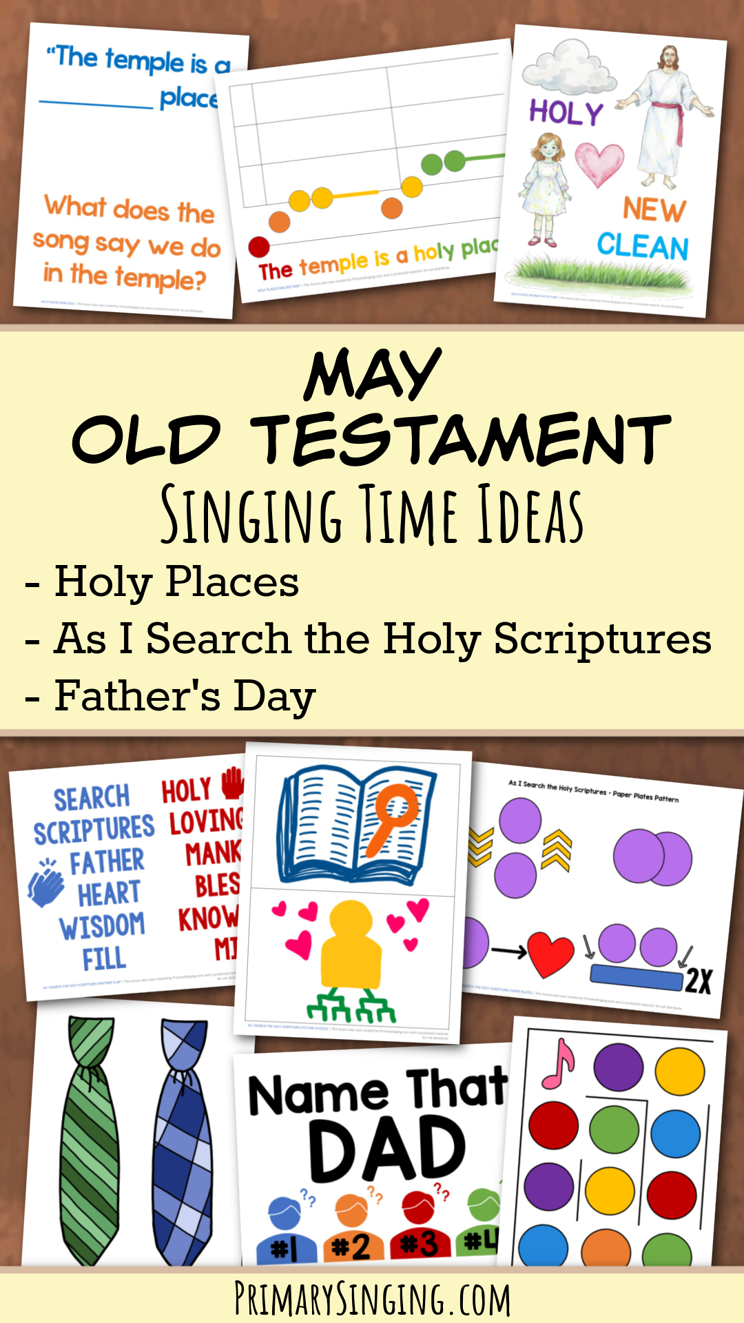 May Old Testament Primary Songs List 1 Old Testament May Singing Time Monthly Song List - Teaching Ideas and lesson plans for Holy Places and As I Search the Holy Scriptures