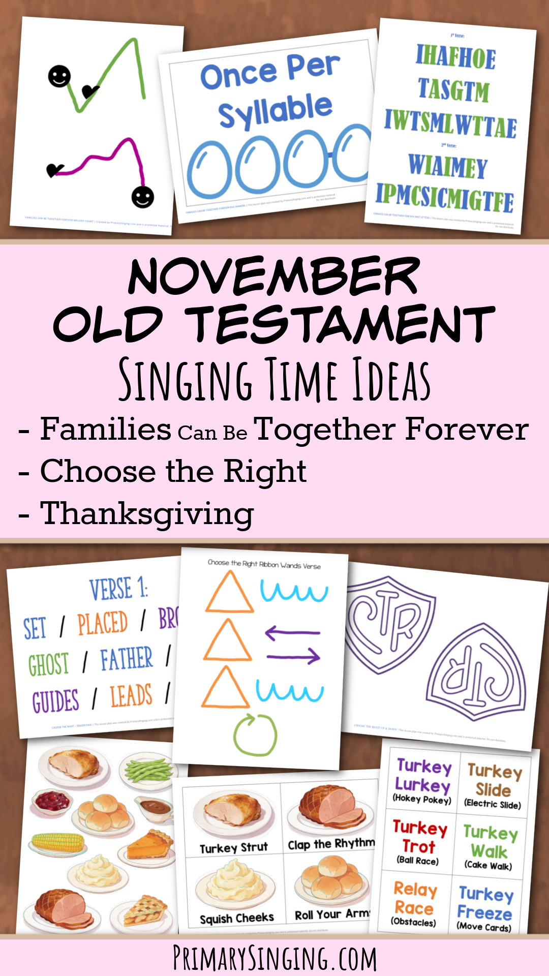 November Old Testament Primary Songs List 1 Old Testament November Singing Time Monthly Song List - Teaching Ideas and lesson plans for Families Can Be Together Forever and Choose the Right