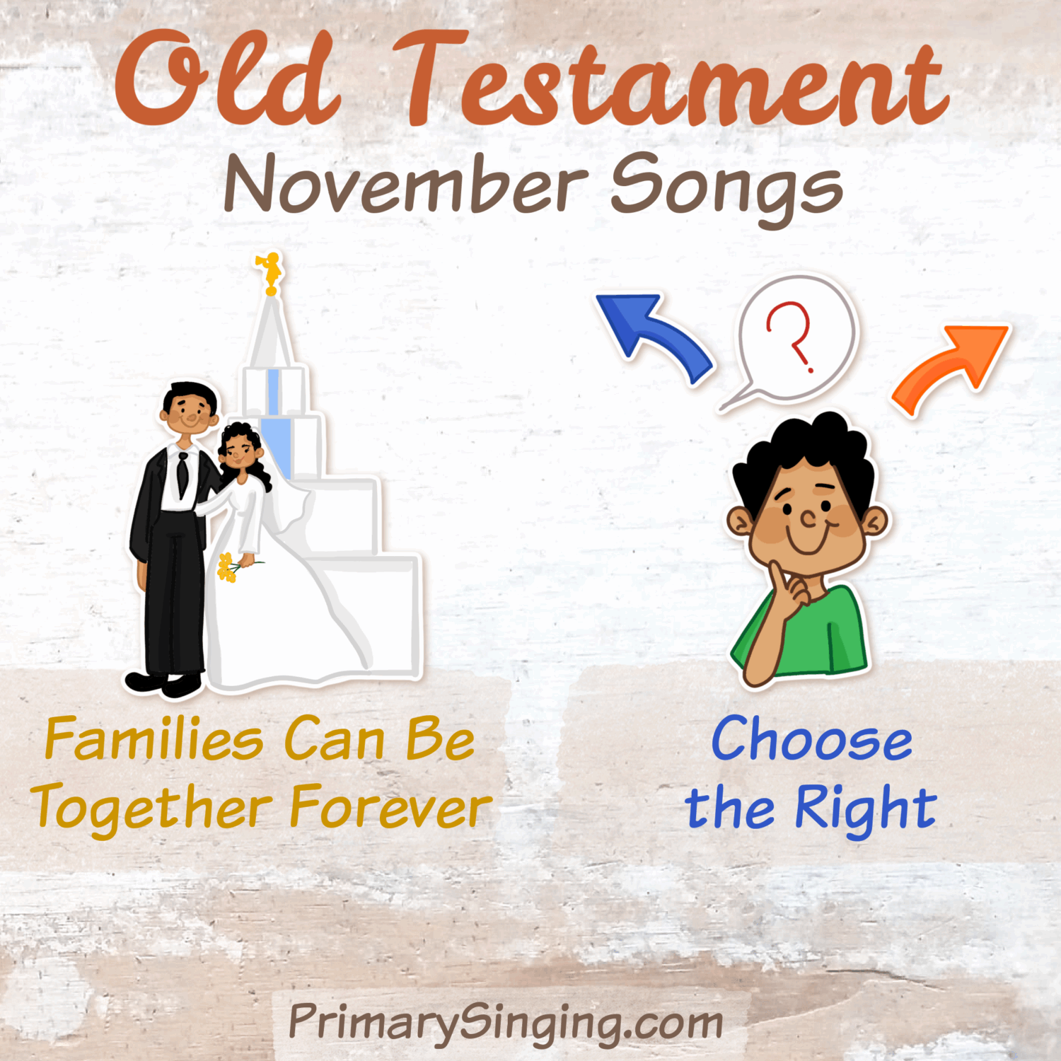 November Old Testament Primary Songs List 3 Old Testament November Singing Time Monthly Song List - Teaching Ideas and lesson plans for Families Can Be Together Forever and Choose the Right