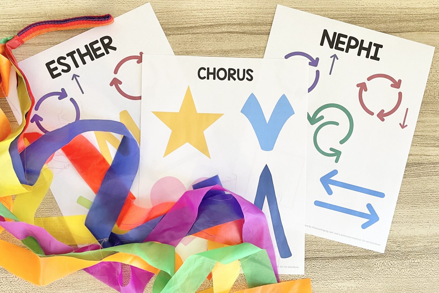 Our Time to Shine Ribbon Wands 7 Our Time to Shine Ribbon Wands - Follow along with this fun ribbon wands pattern for a fun way to review this song in primary with a printable pattern for LDS Primary Music Leaders and families.