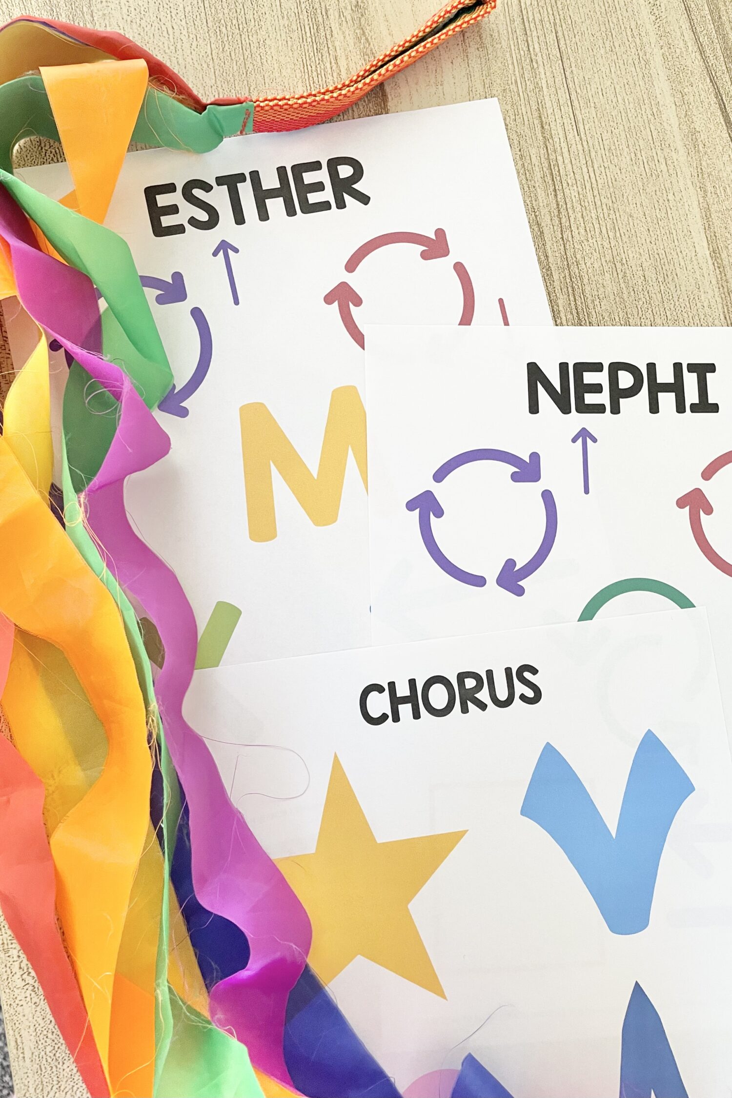 Our Time to Shine Ribbon Wands 2 Our Time to Shine Ribbon Wands - Follow along with this fun ribbon wands pattern for a fun way to review this song in primary with a printable pattern for LDS Primary Music Leaders and families.