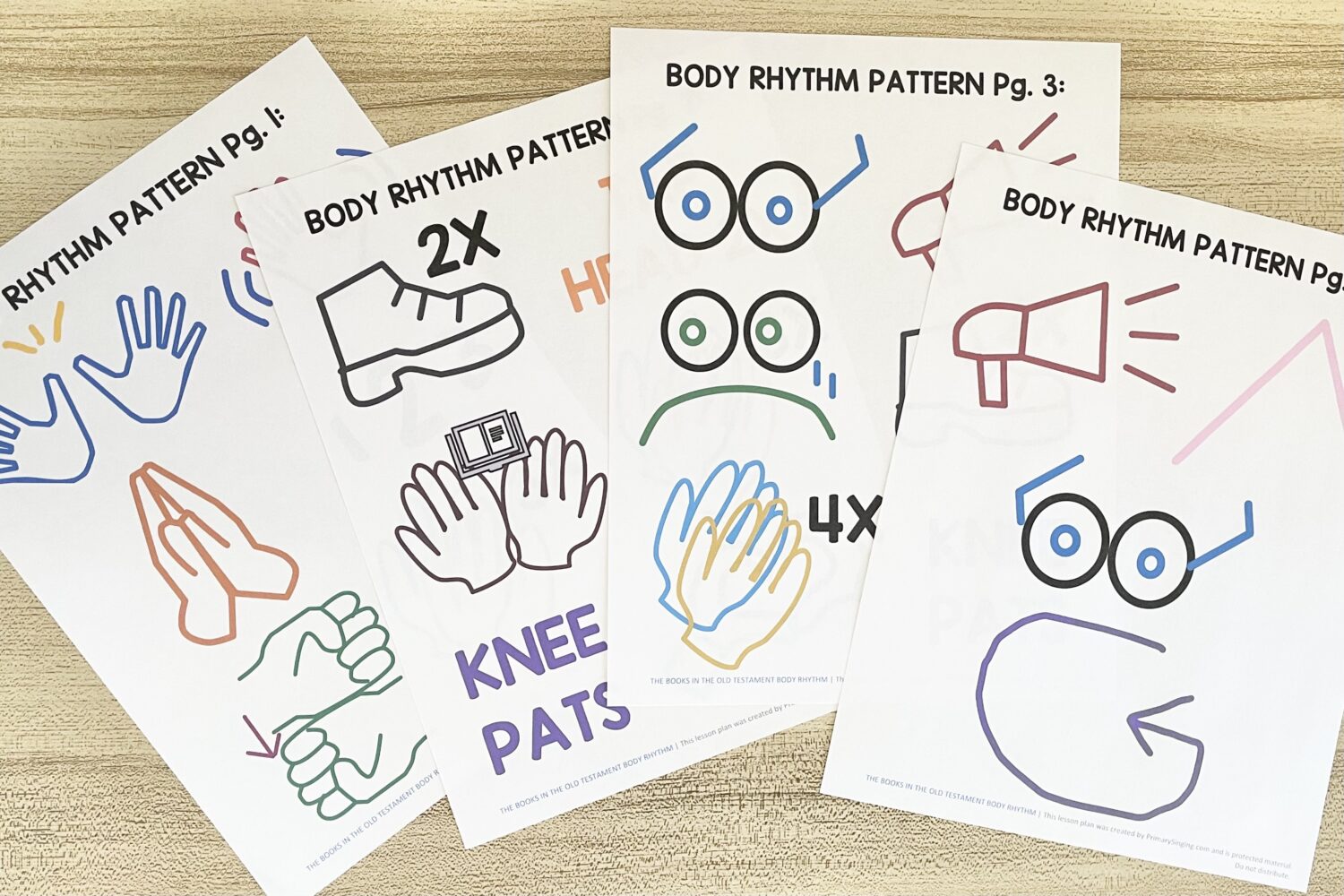 The Books in the Old Testament Body Rhythm 7 The Books in the Old Testament Body Rhythm - Try these simple actions and rhythms as a helpful memory aid to remember the Books in the Old Testament! Includes printable song helps for LDS Primary Music Leaders and families.