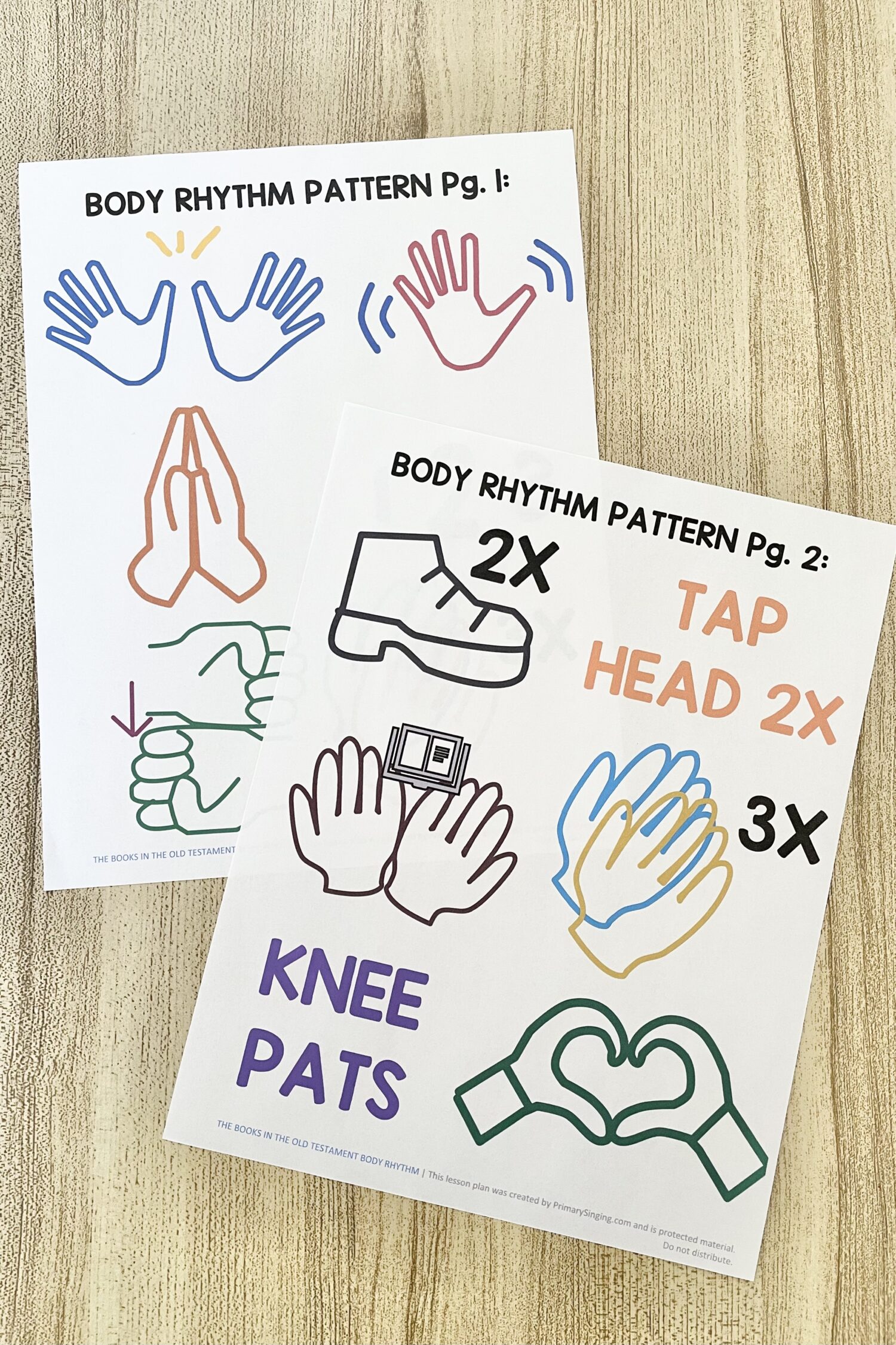 The Books in the Old Testament Body Rhythm 2 The Books in the Old Testament Body Rhythm - Try these simple actions and rhythms as a helpful memory aid to remember the Books in the Old Testament! Includes printable song helps for LDS Primary Music Leaders and families.