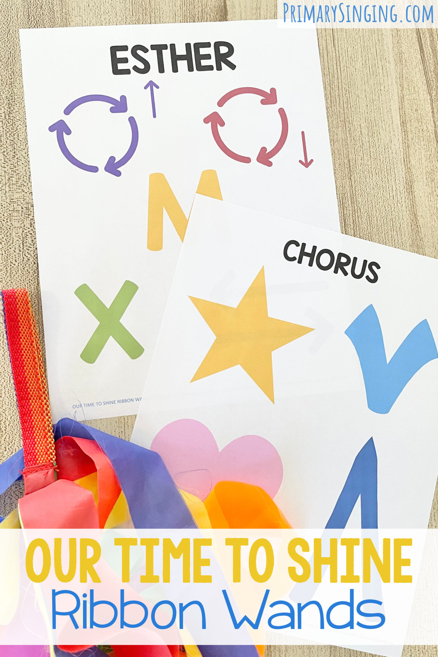 Our Time to Shine Ribbon Wands 1 Our Time to Shine Ribbon Wands - Follow along with this fun ribbon wands pattern for a fun way to review this song in primary with a printable pattern for LDS Primary Music Leaders and families.