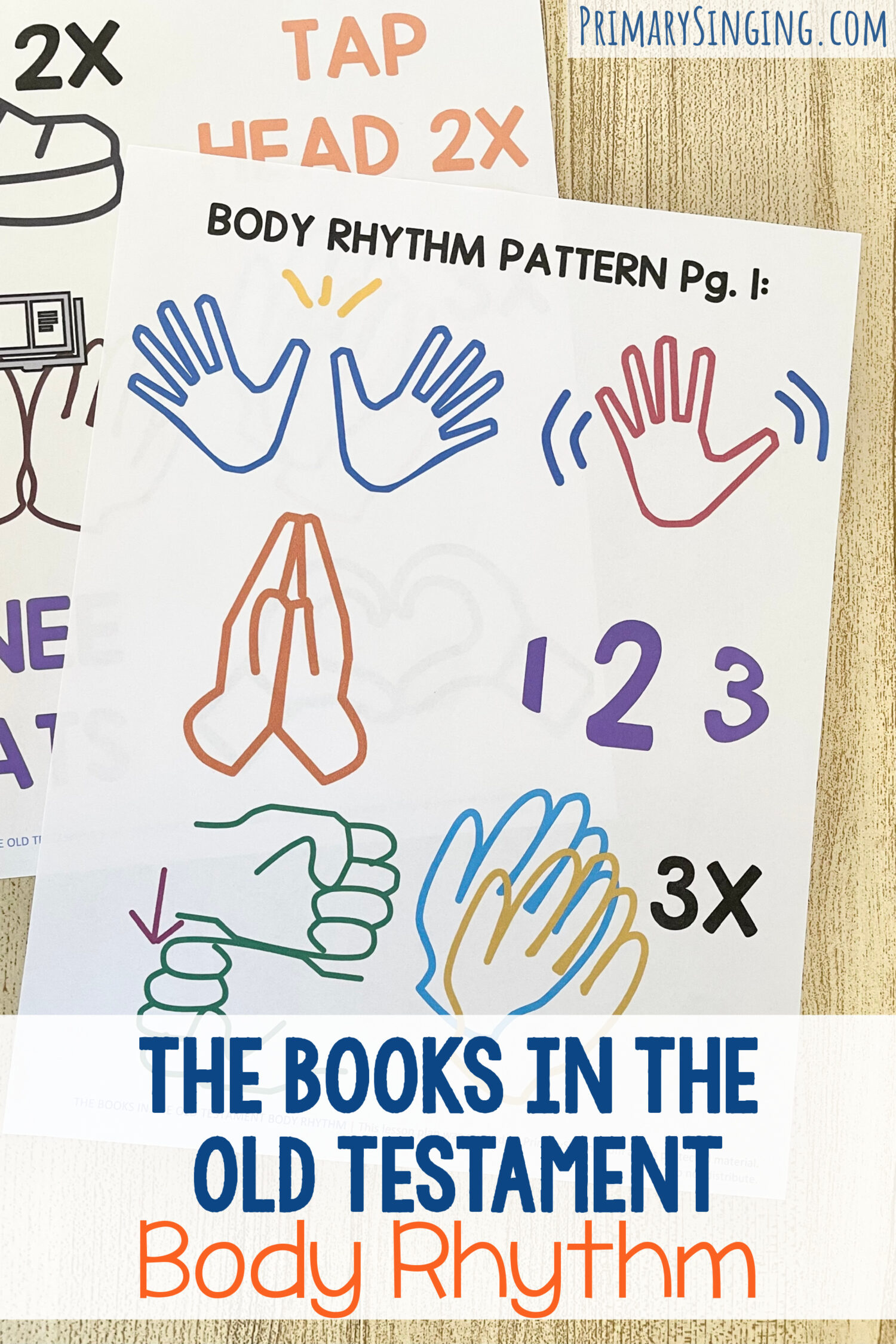 The Books in the Old Testament Body Rhythm 1 The Books in the Old Testament Body Rhythm - Try these simple actions and rhythms as a helpful memory aid to remember the Books in the Old Testament! Includes printable song helps for LDS Primary Music Leaders and families.