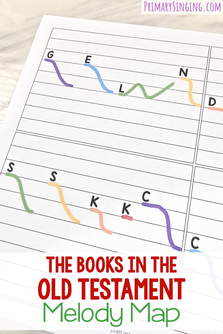 Melody Map Example The Books in the Old Testament Melody Map - Primary Singing