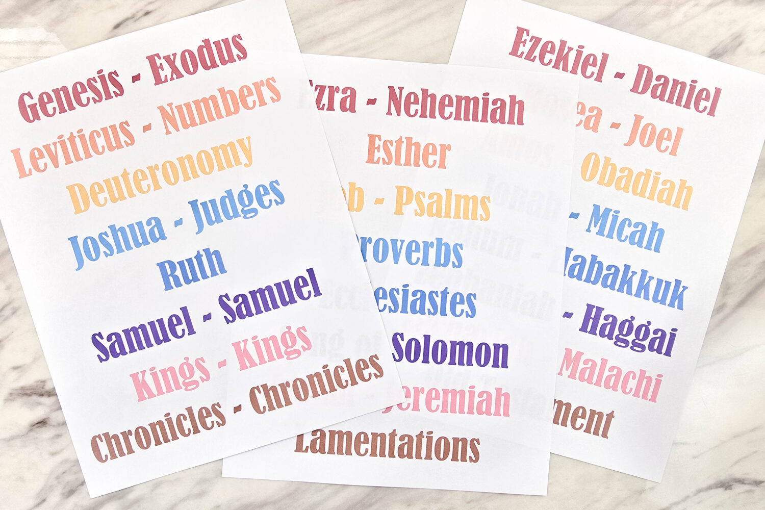 The Books in the Old Testament Flip Chart 3 The Books in the Old Testament flip chart - Printable song chart with colorful song lyrics to help you teach this fun Primary song!