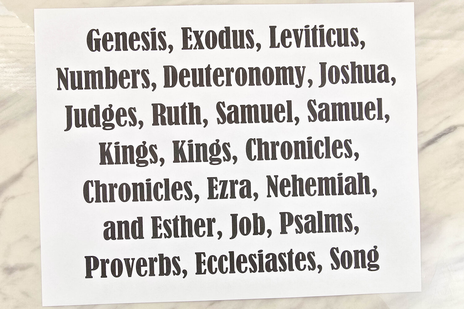 The Books in the Old Testament Flip Chart 5 The Books in the Old Testament flip chart - Printable song chart with black and white lyrics only flipchart to help you teach this fun Primary song!