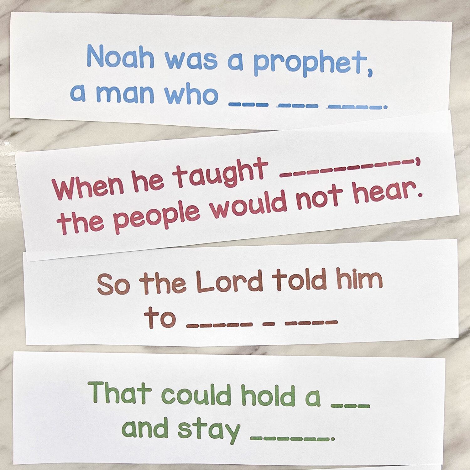 I'll Stand Tall What Comes Next 5 Build an Ark Fill in the Phrase Fun Singing Time Idea - Can you finish the phrase of the song as you learn the melody line by line. Fun lesson plan for LDS Primary music leaders.