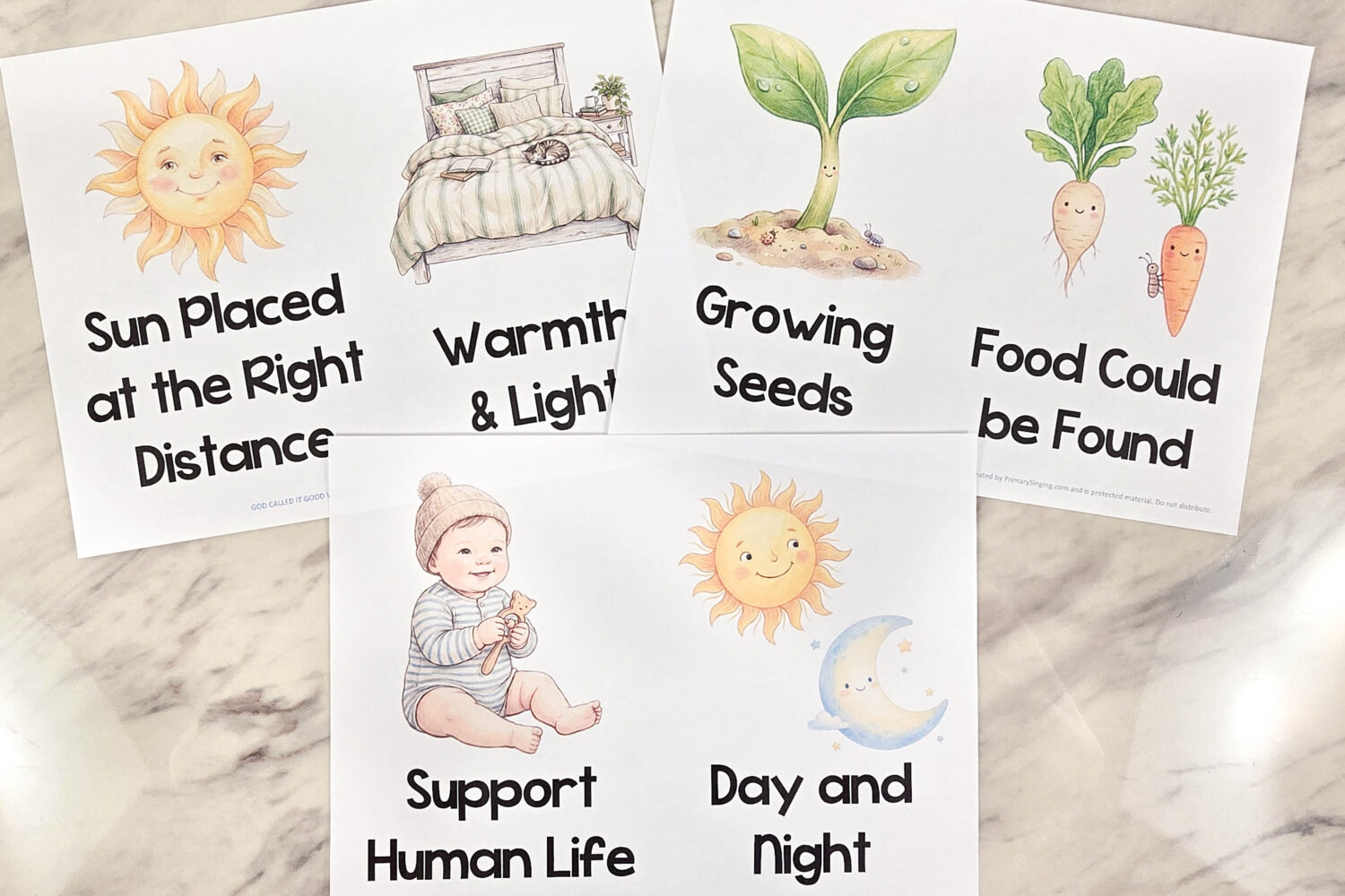God Called it Good Word Map Singing Time - Group the song lyrics by the Days of Creation for a visual learning experience as you also teach about God's Creation with this sweet song! Printable song helps for LDS Primary music leaders.