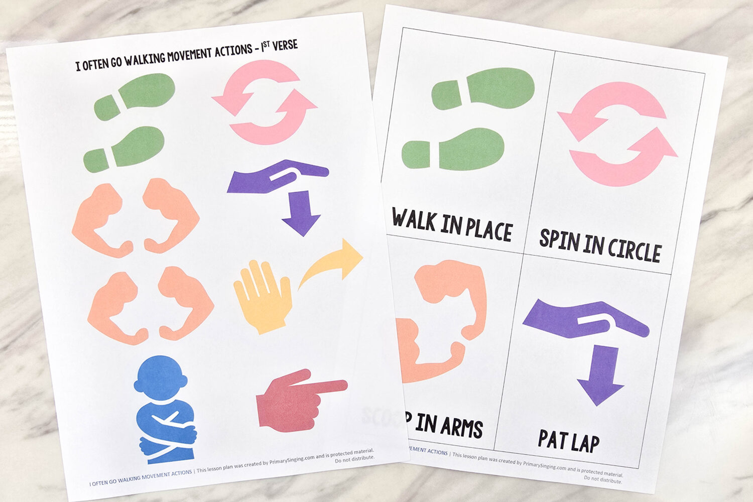 I Often Go Walking Movement Actions fun Singing Time activity to help the kids easily remember the song lyrics as you add actions for the keywords of each phrase! Printable song helps for LDS Primary Music Leaders teaching this sweet Mother's Day song.