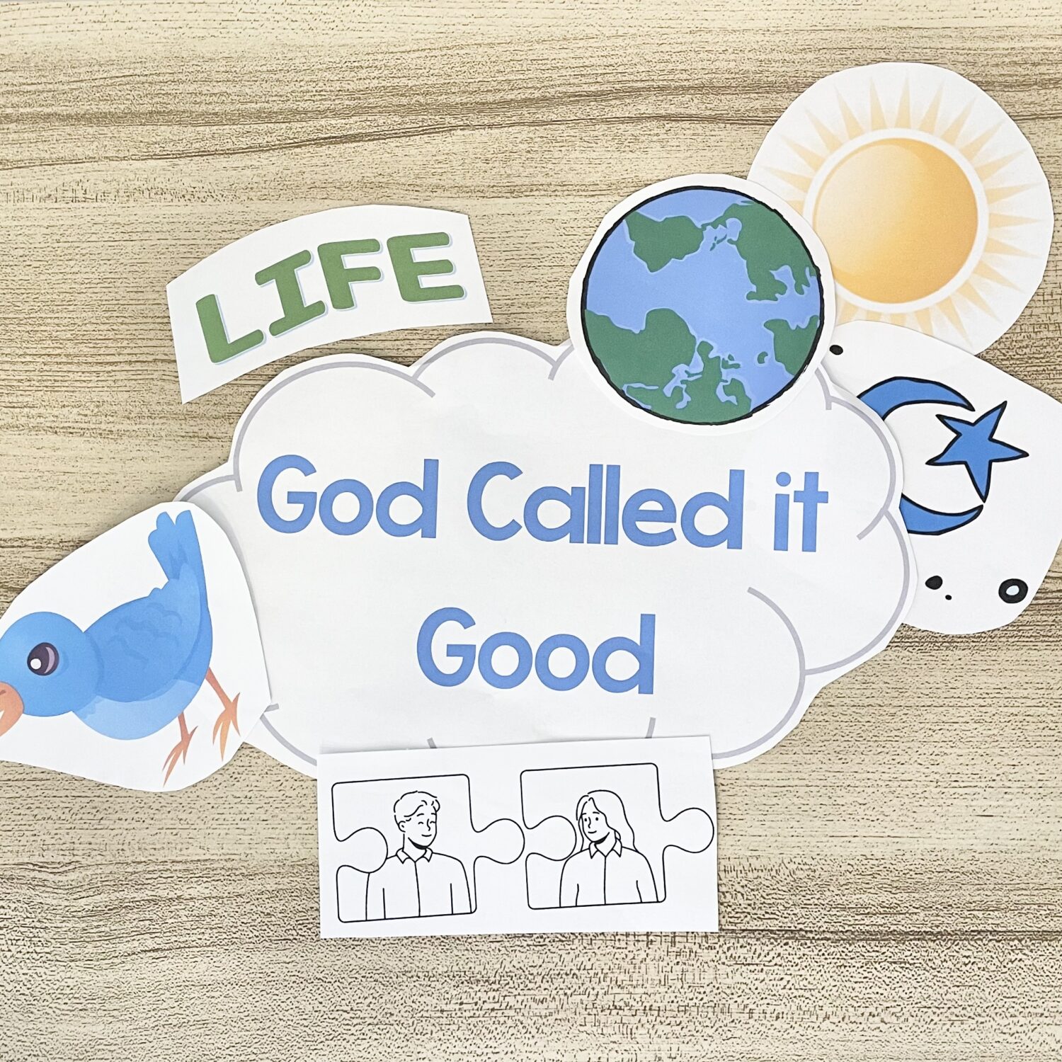 God Called it Good Word Map - Visualize the lyrics and create a map using pictures that represent the creation story as you teach this Old Testament primary song with printable song helps for LDS Primary Music Leaders and families.