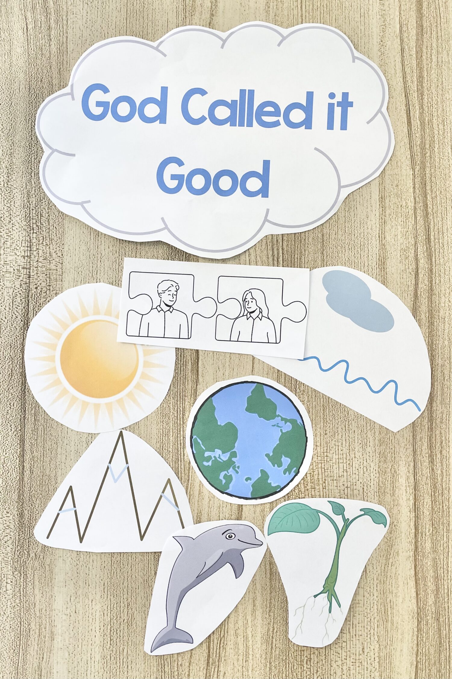 God Called it Good Word Map - Visualize the lyrics and create a map using pictures that represent the creation story as you teach this Old Testament primary song with printable song helps for LDS Primary Music Leaders and families.