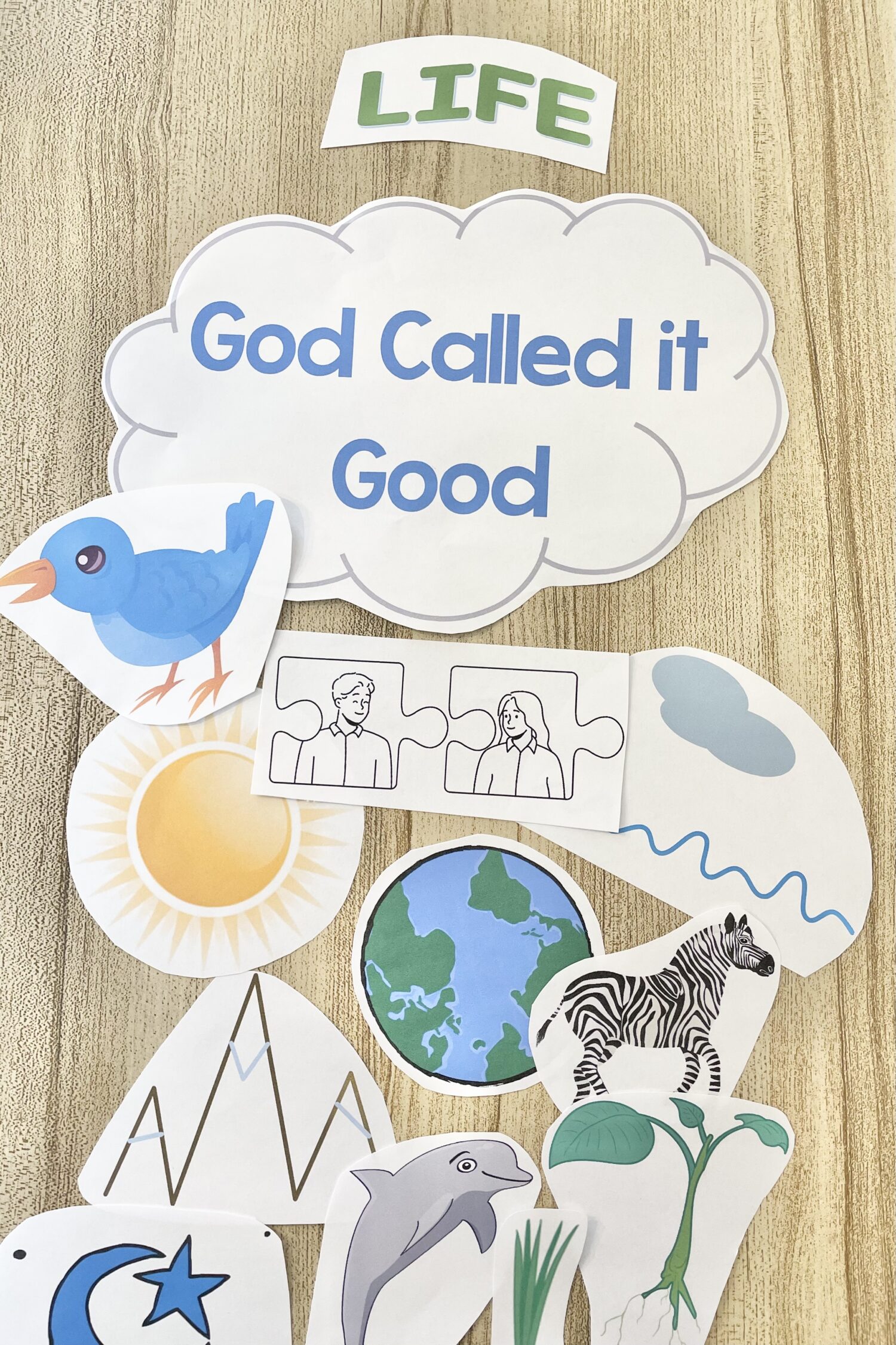 God Called it Good Word Map - Visualize the lyrics and create a map using pictures that represent the creation story as you teach this Old Testament primary song with printable song helps for LDS Primary Music Leaders and families.