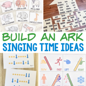 Build an Ark Singing Time Ideas - Tons of fun ways to help you teach this Primary song including ark lyrics puzzle, pass an ark, eraser pass, paper plates, stomp & clap, lead like Noah, fill in the phrase! Plus flip charts and more activities. Lesson plans for LDS Primary music leaders.