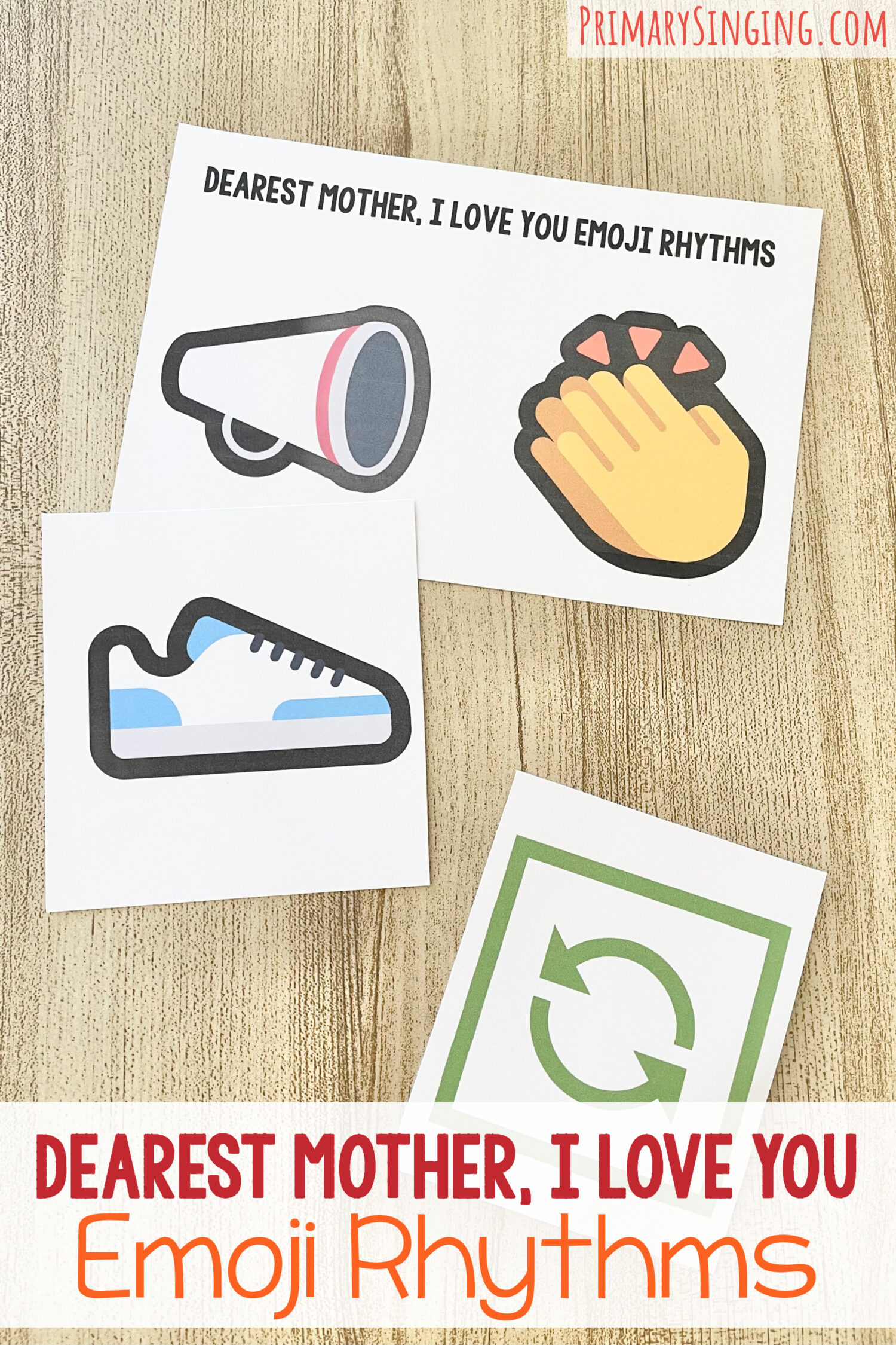 Dearest Mother, I Love You Emoji Rhythms 1 Dearest Mother, I Love You Emoji Rhythms - Pair keywords with simple movements for a fun way to review this Mother's Day song in primary. Includes printable song helps for LDS Primary Music Leaders.